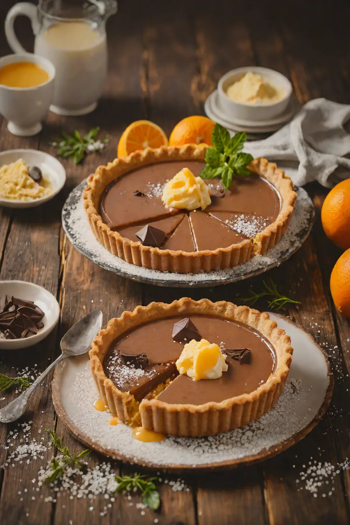 Orange Chocolate Custard Tart