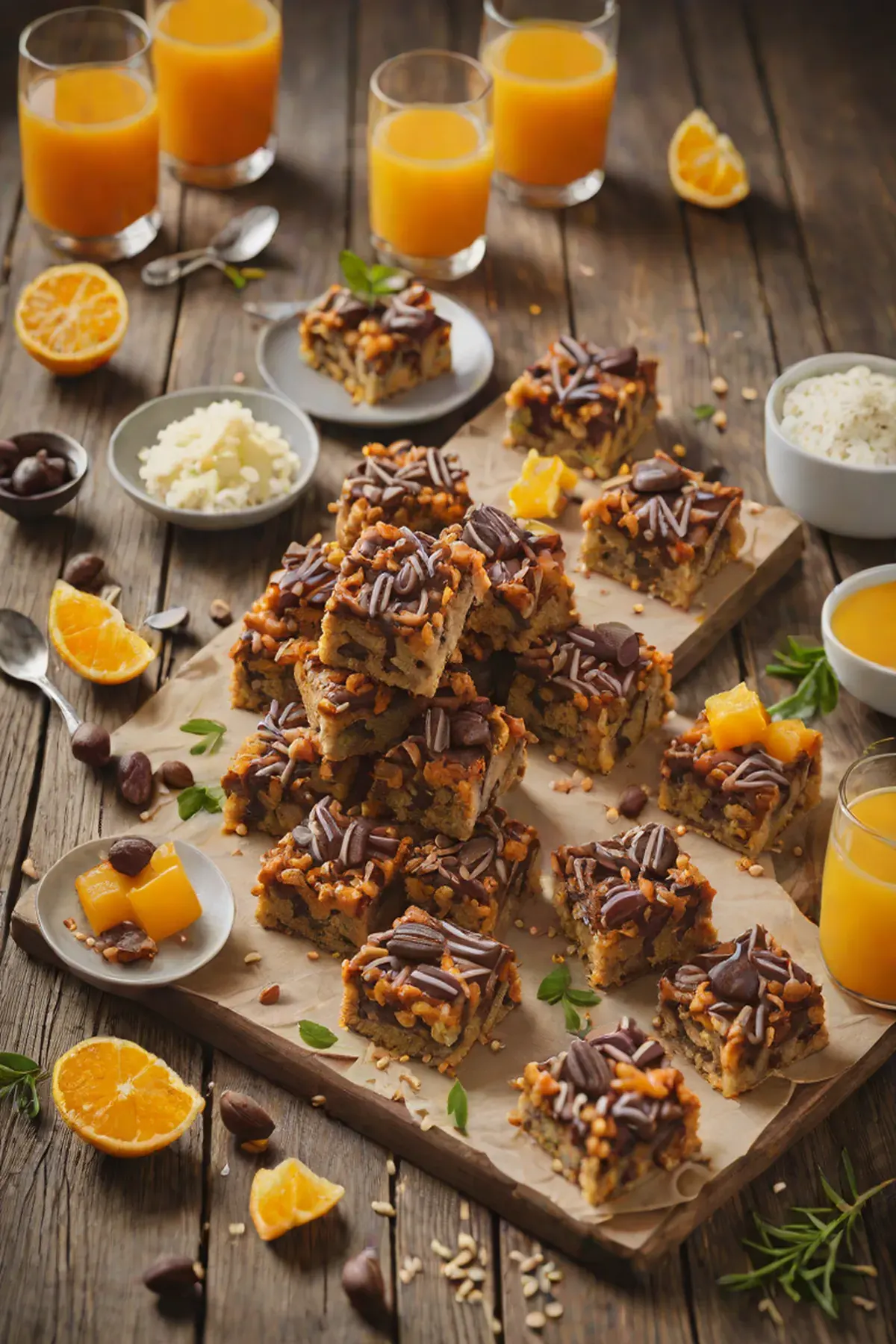 Orange Chocolate Date Squares