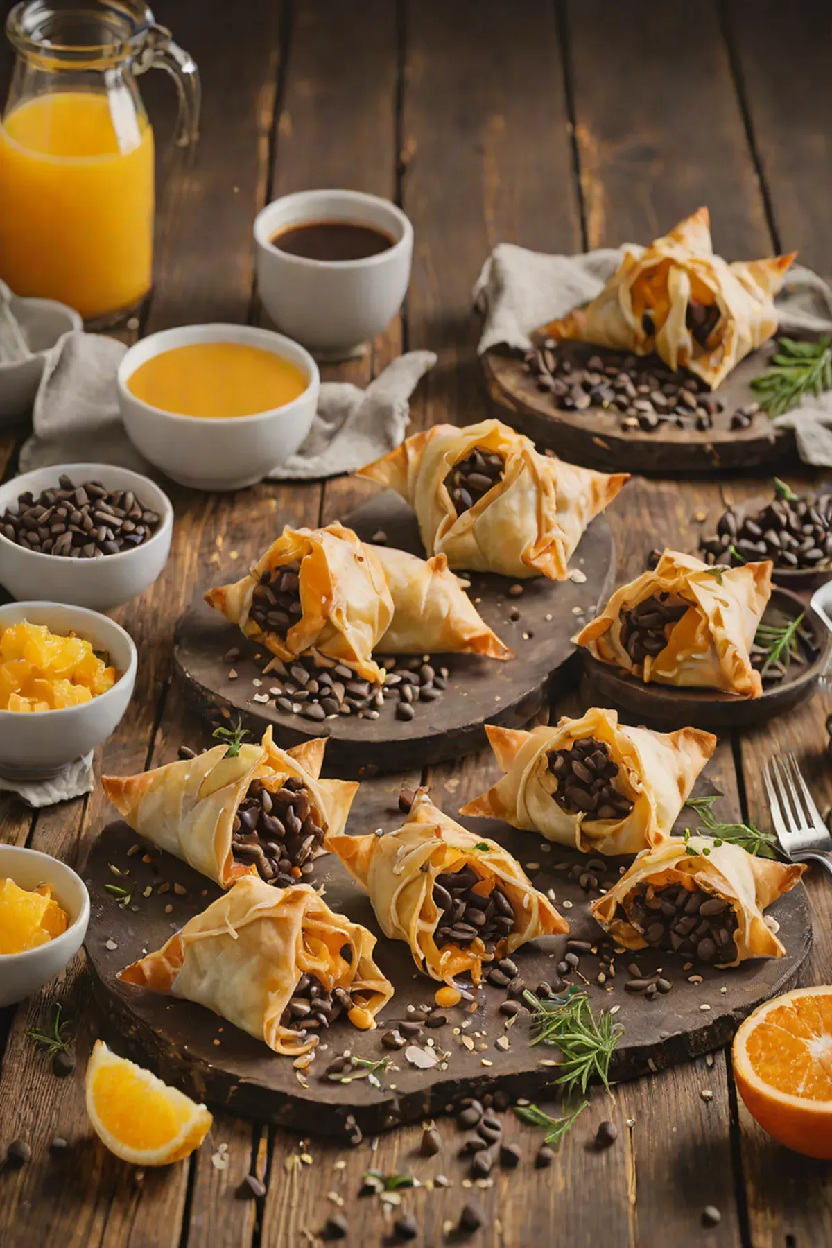 Orange Chocolate Filo Parcels