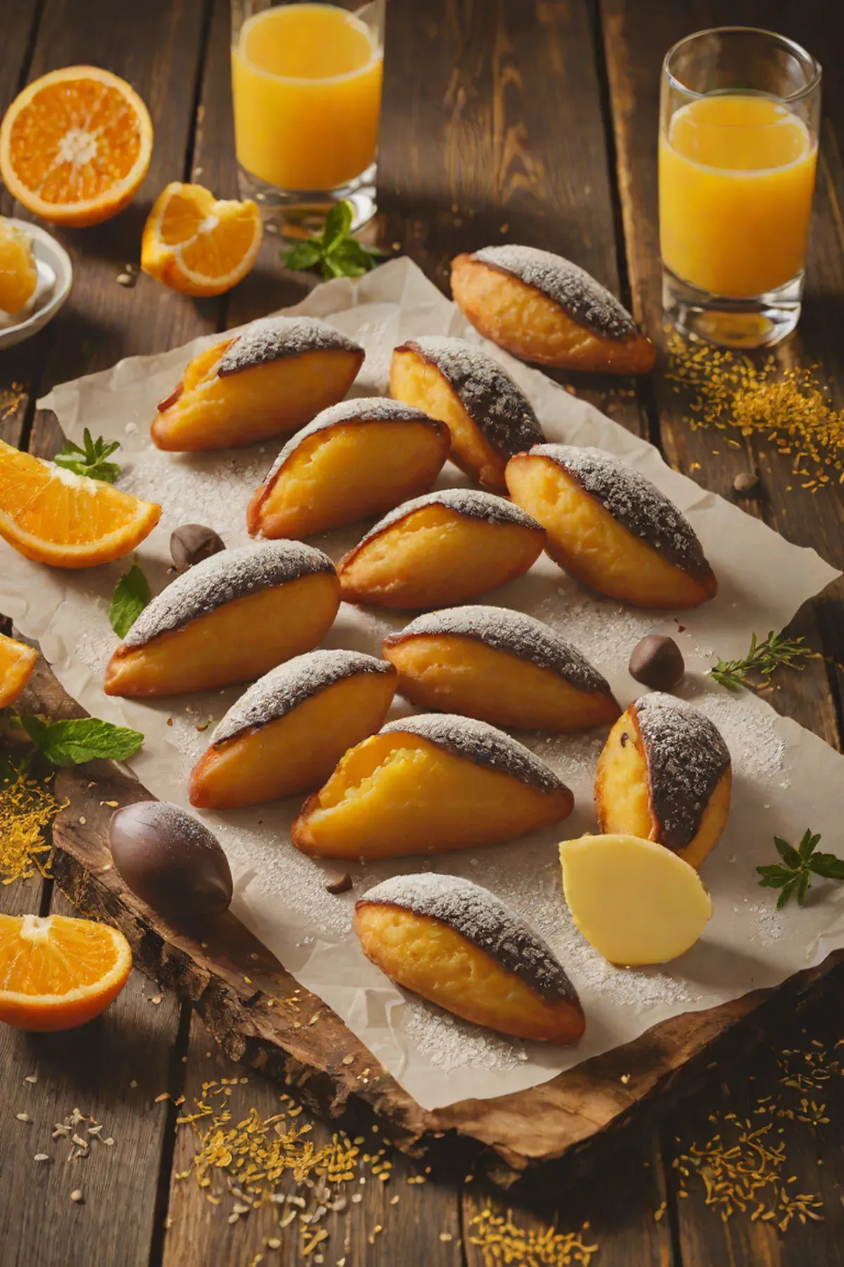 Orange Chocolate Madeleines