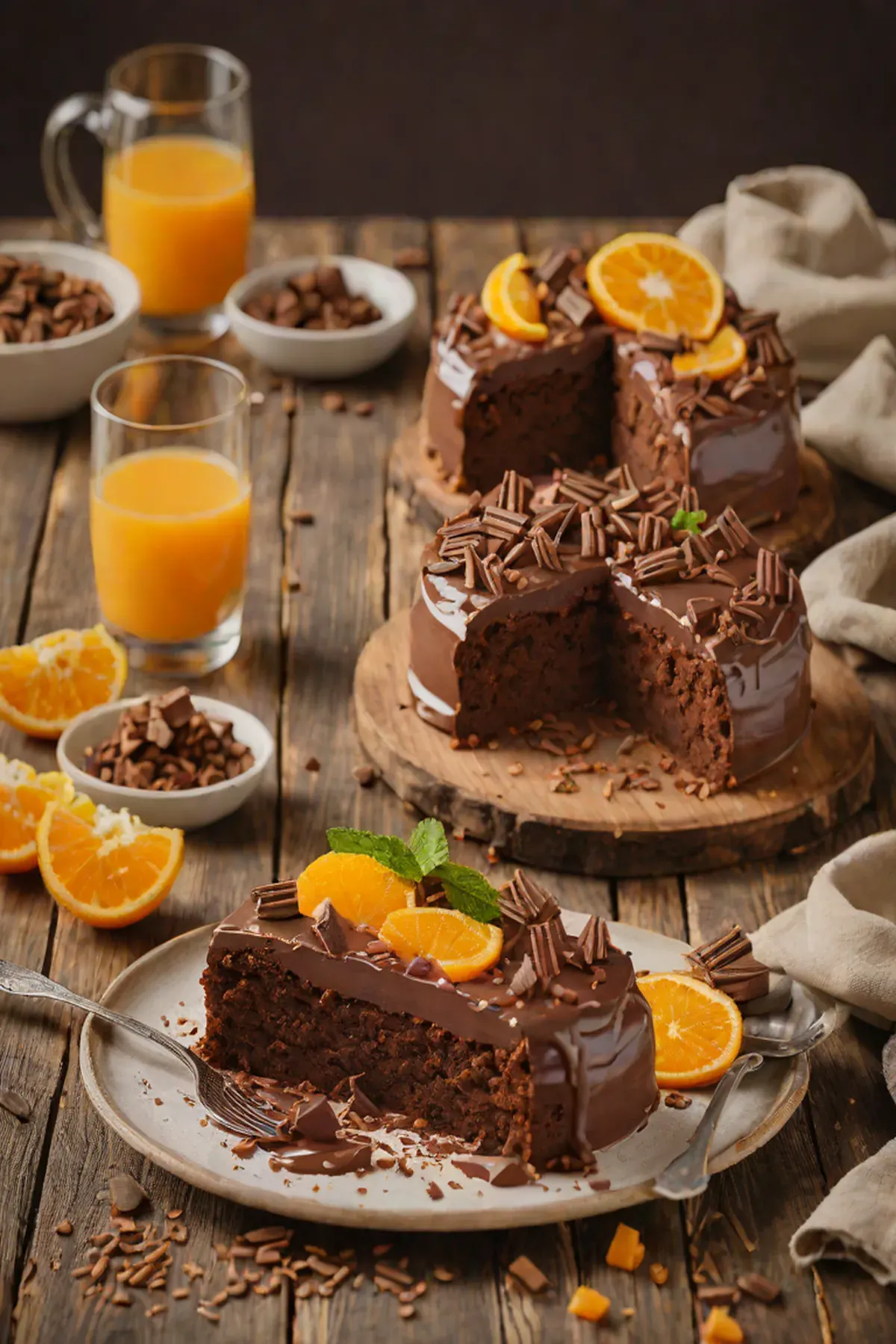 Orange Chocolate No-Bake Cake