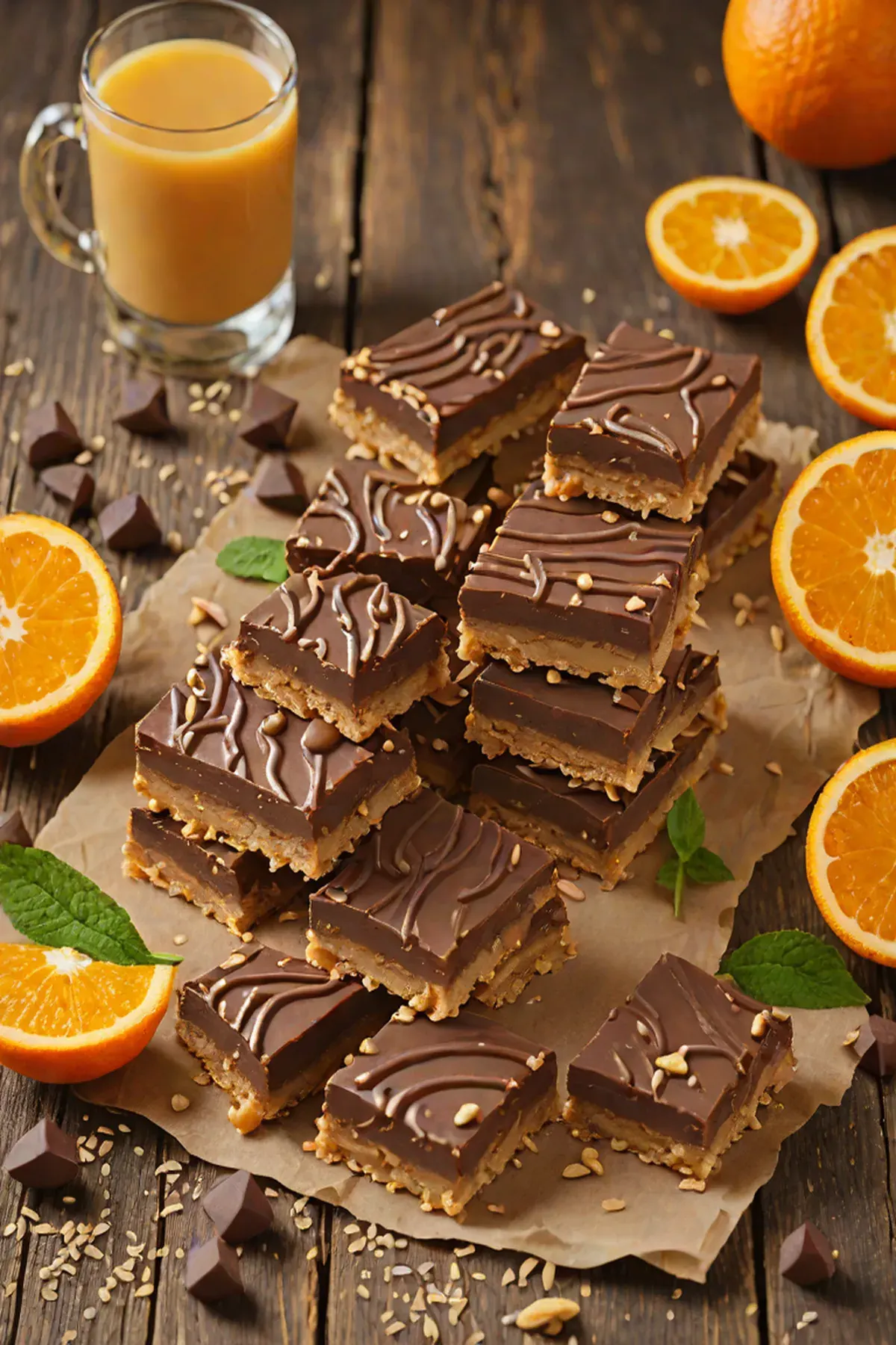 Orange Chocolate Peanut Butter Bars