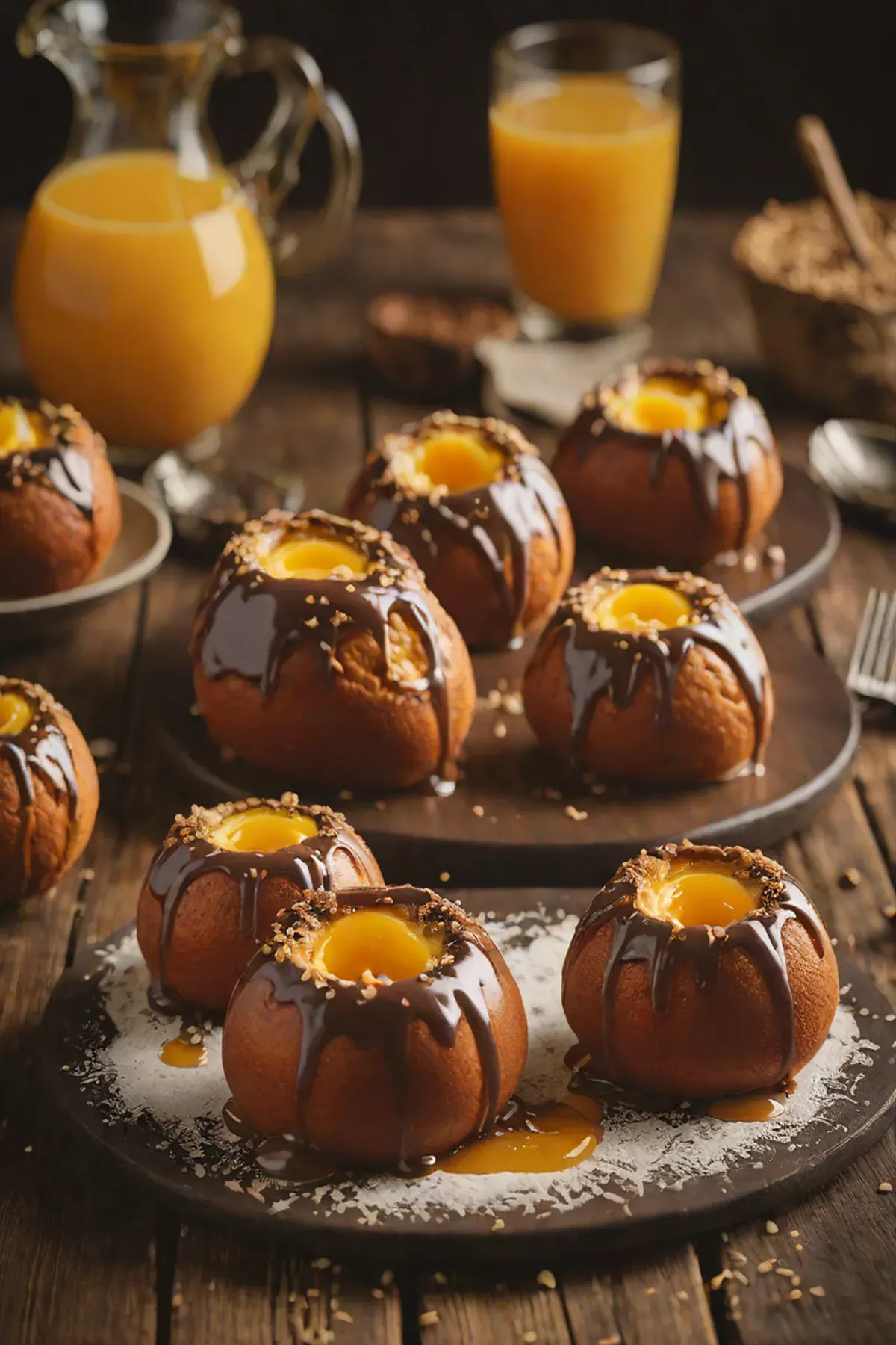 Orange Chocolate Rum Babas