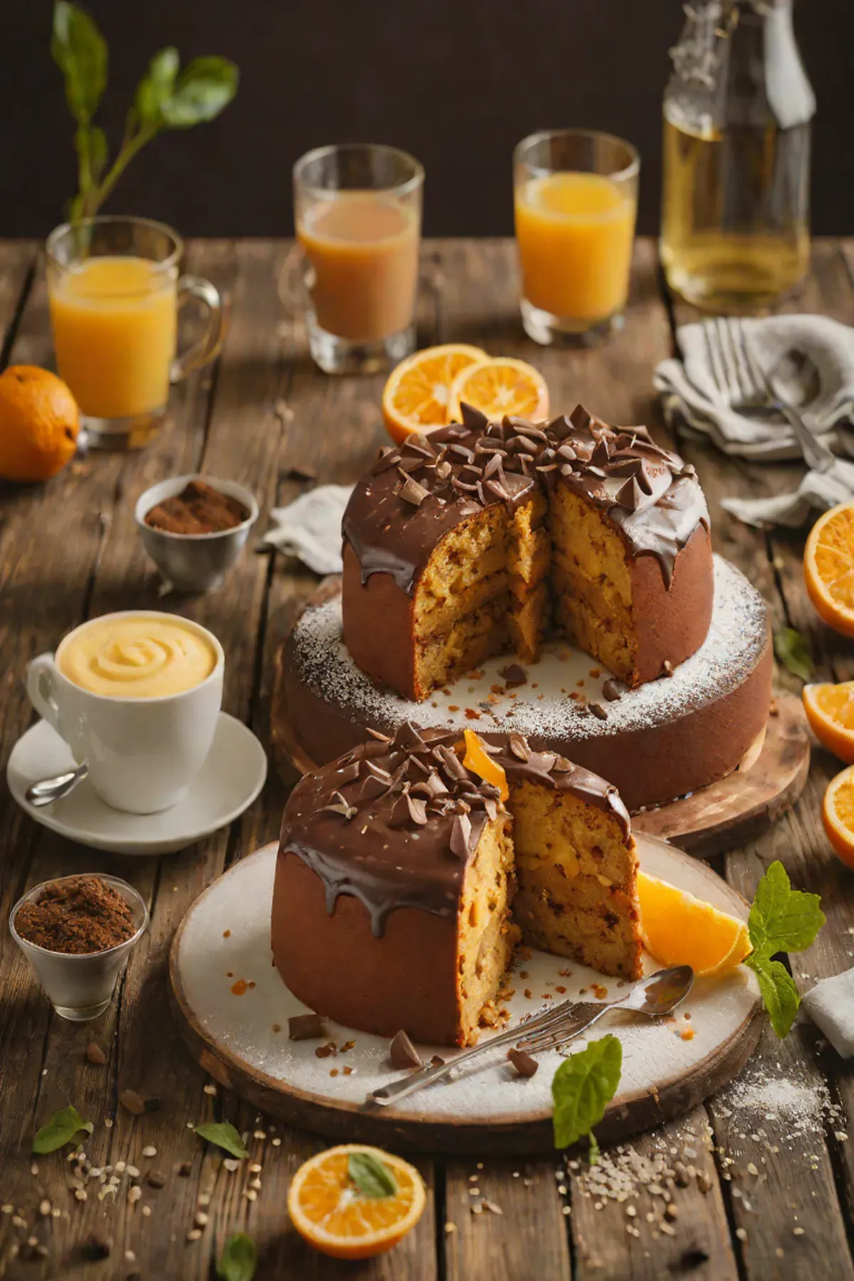 Orange Chocolate Sponge Cake
