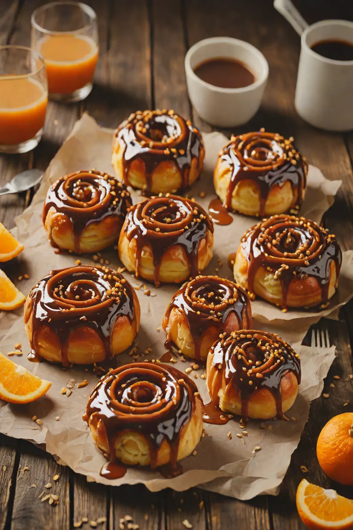 Orange Chocolate Sticky Buns