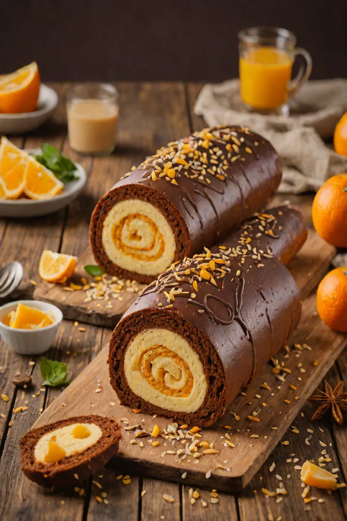Orange Chocolate Swiss Roll