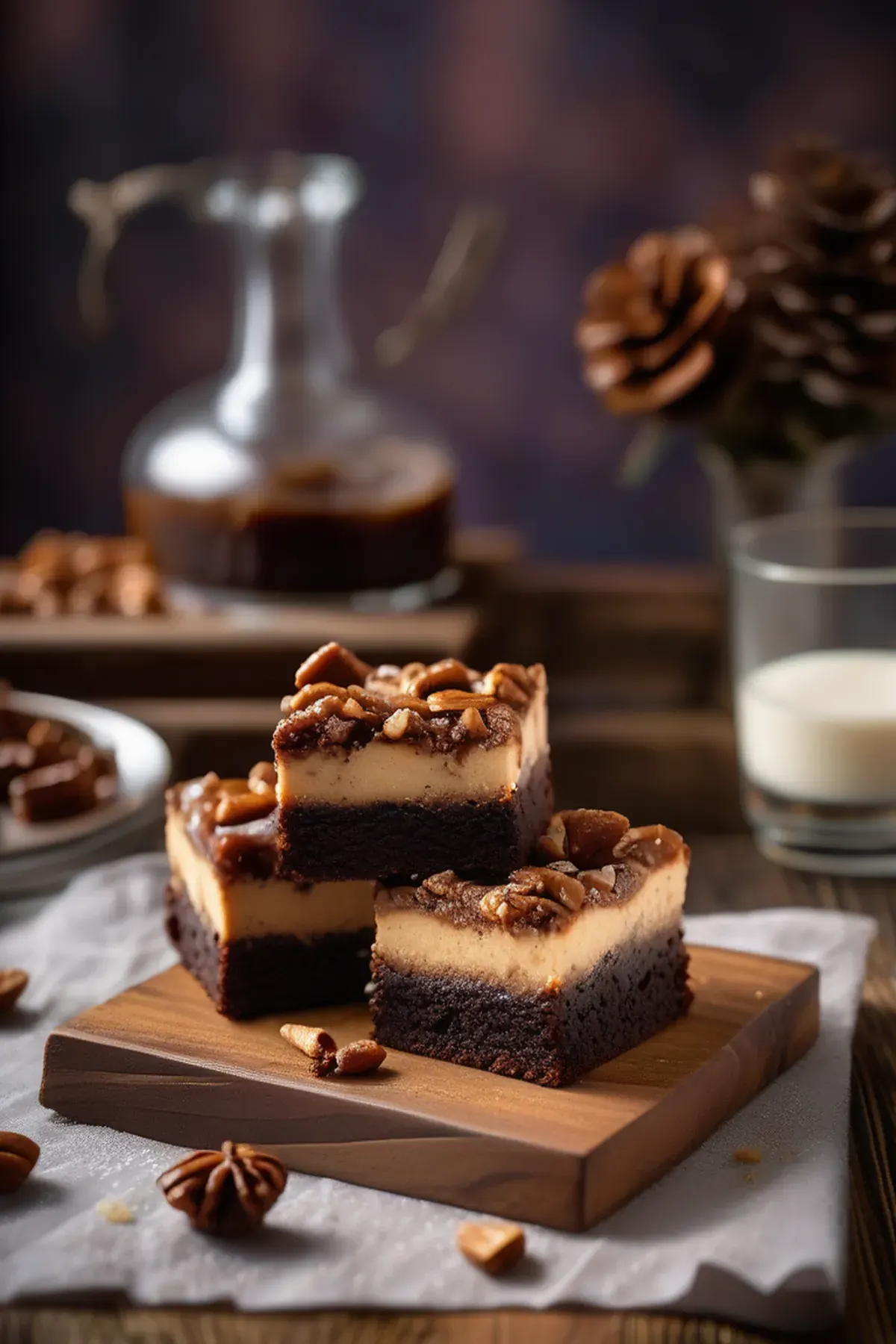 Praline Cheesecake Brownies
