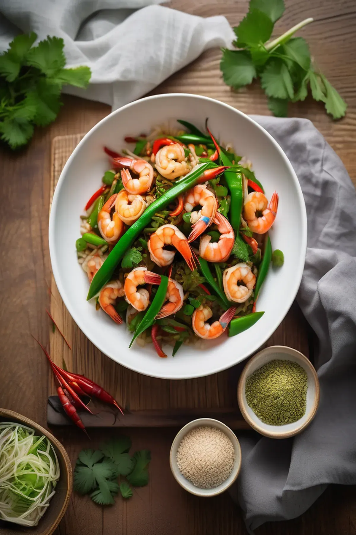 Prawn stir-fry