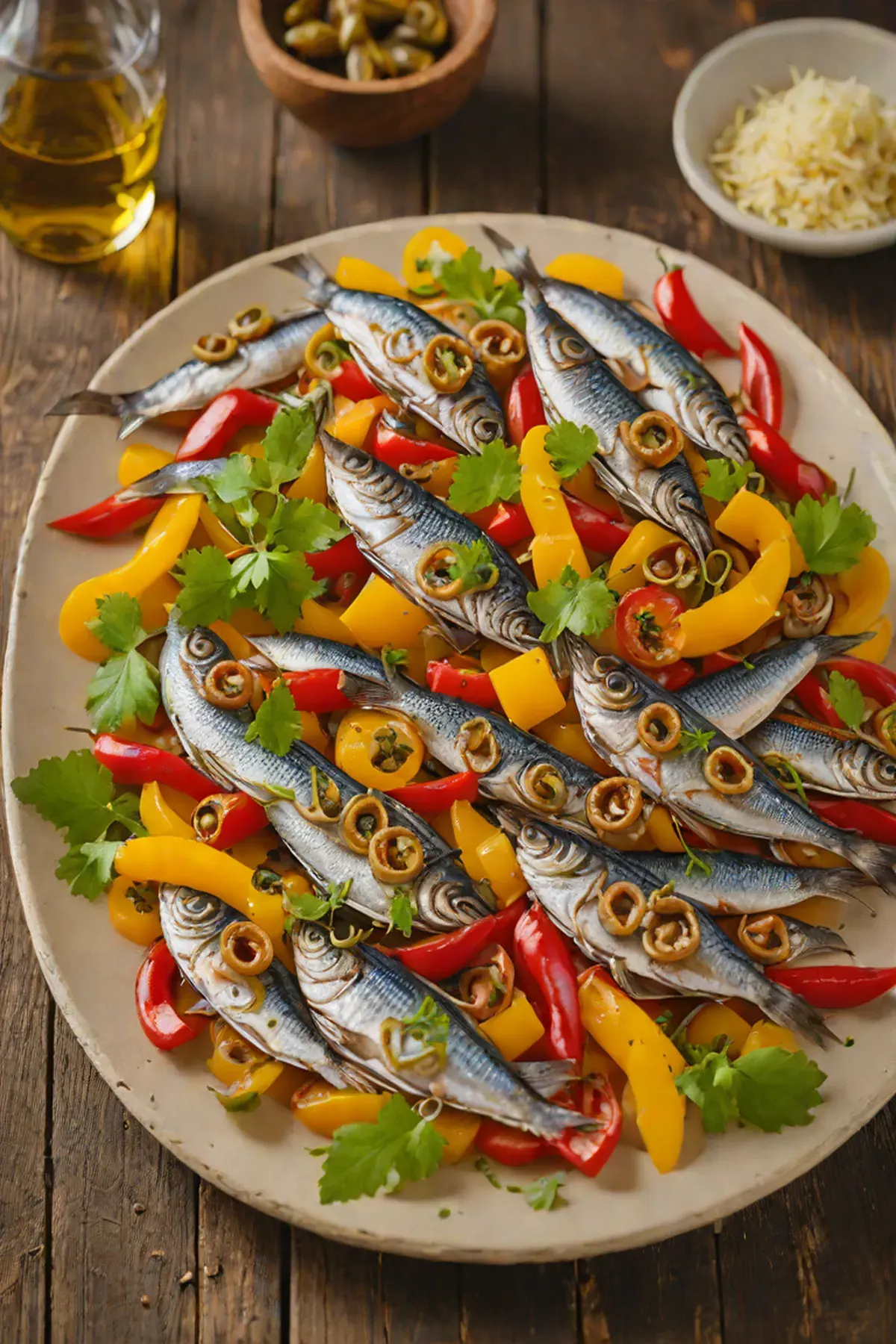 Roasted Anchovies with Bell Pepper