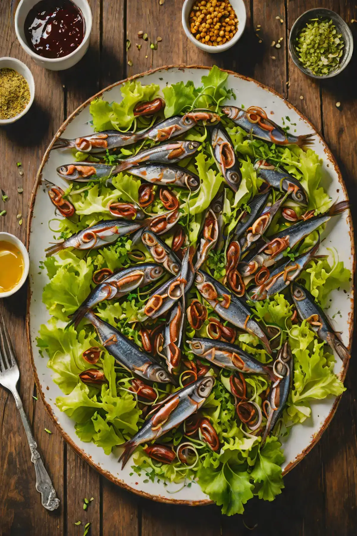 Roasted Anchovies with Cabbage