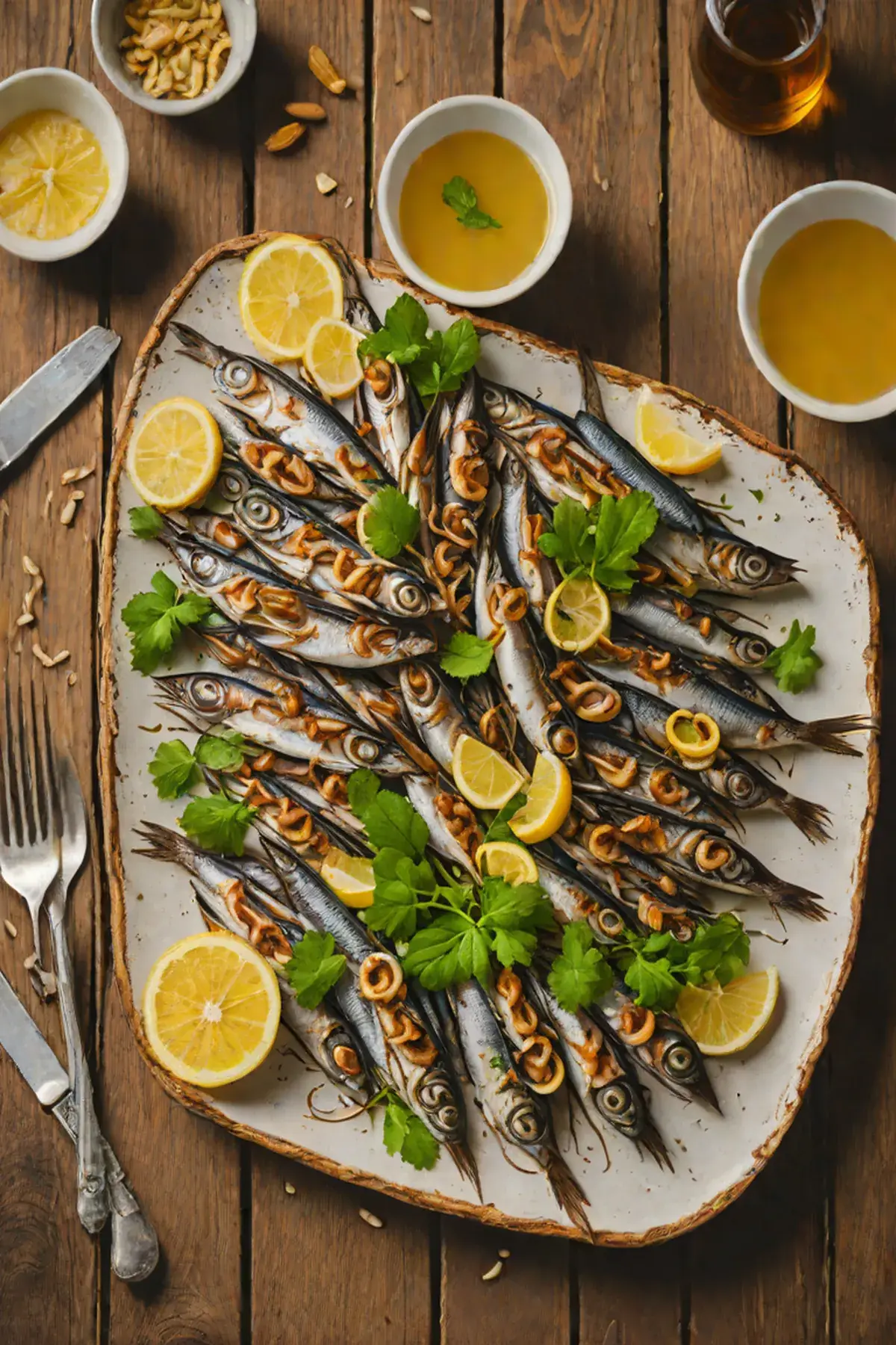 Roasted Anchovies with Cassava