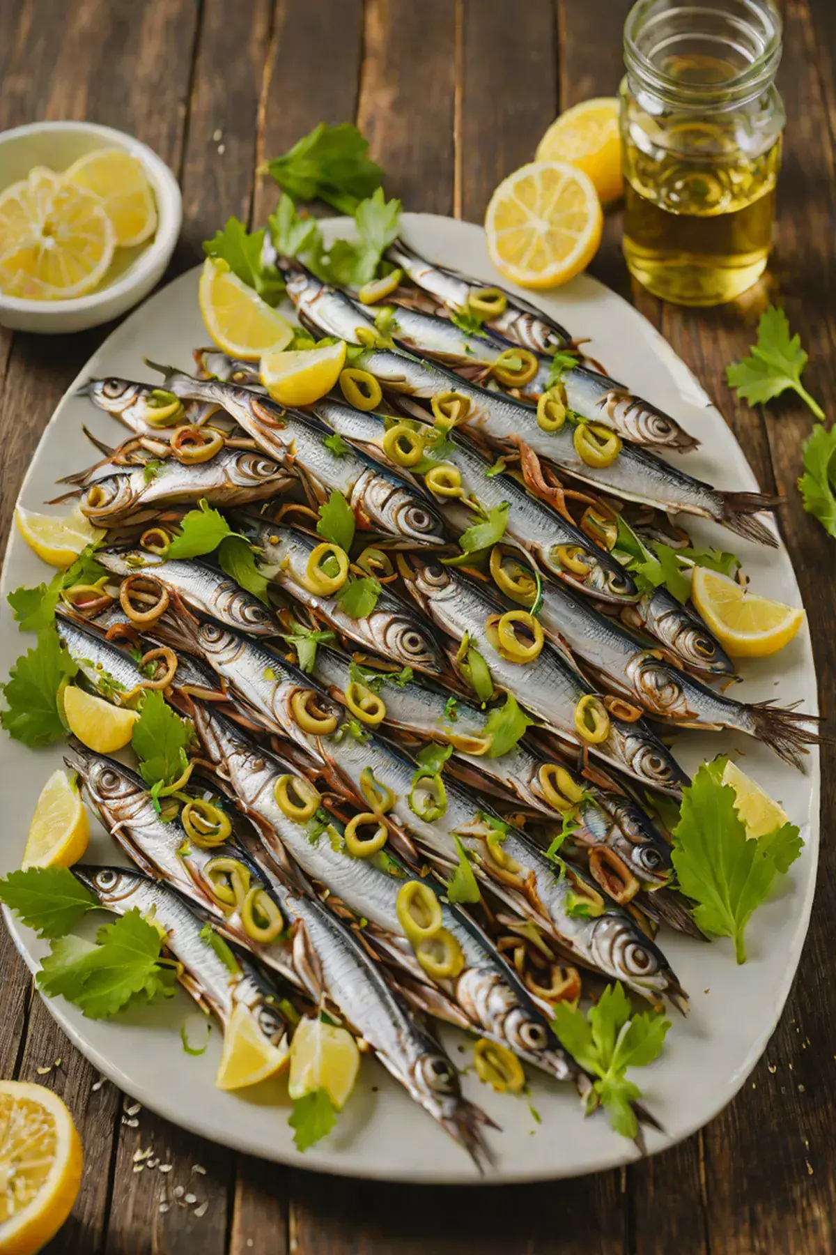 Roasted Anchovies with Celery