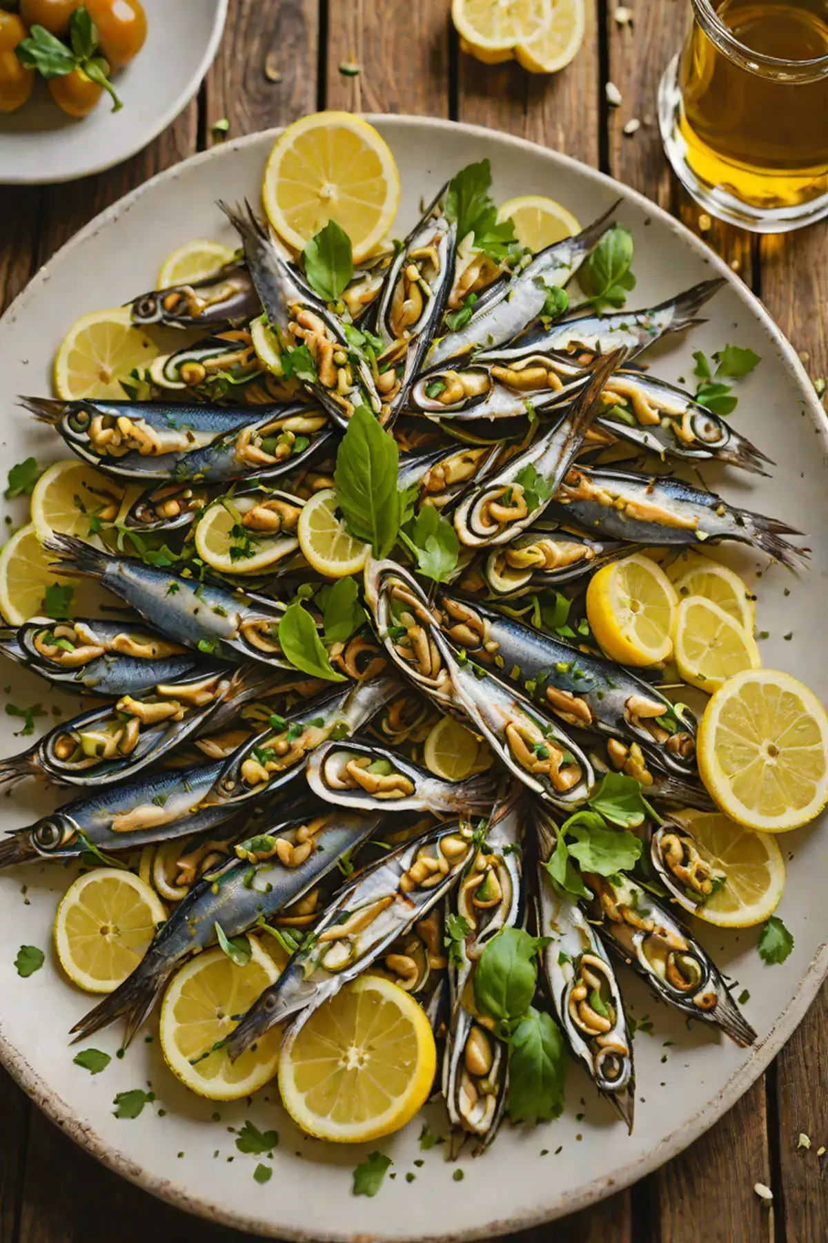 Roasted Anchovies with Courgette