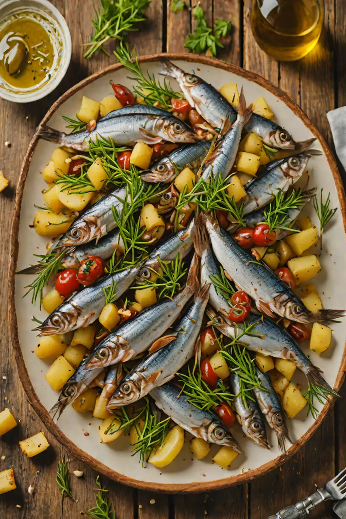 Roasted Anchovies with Potato