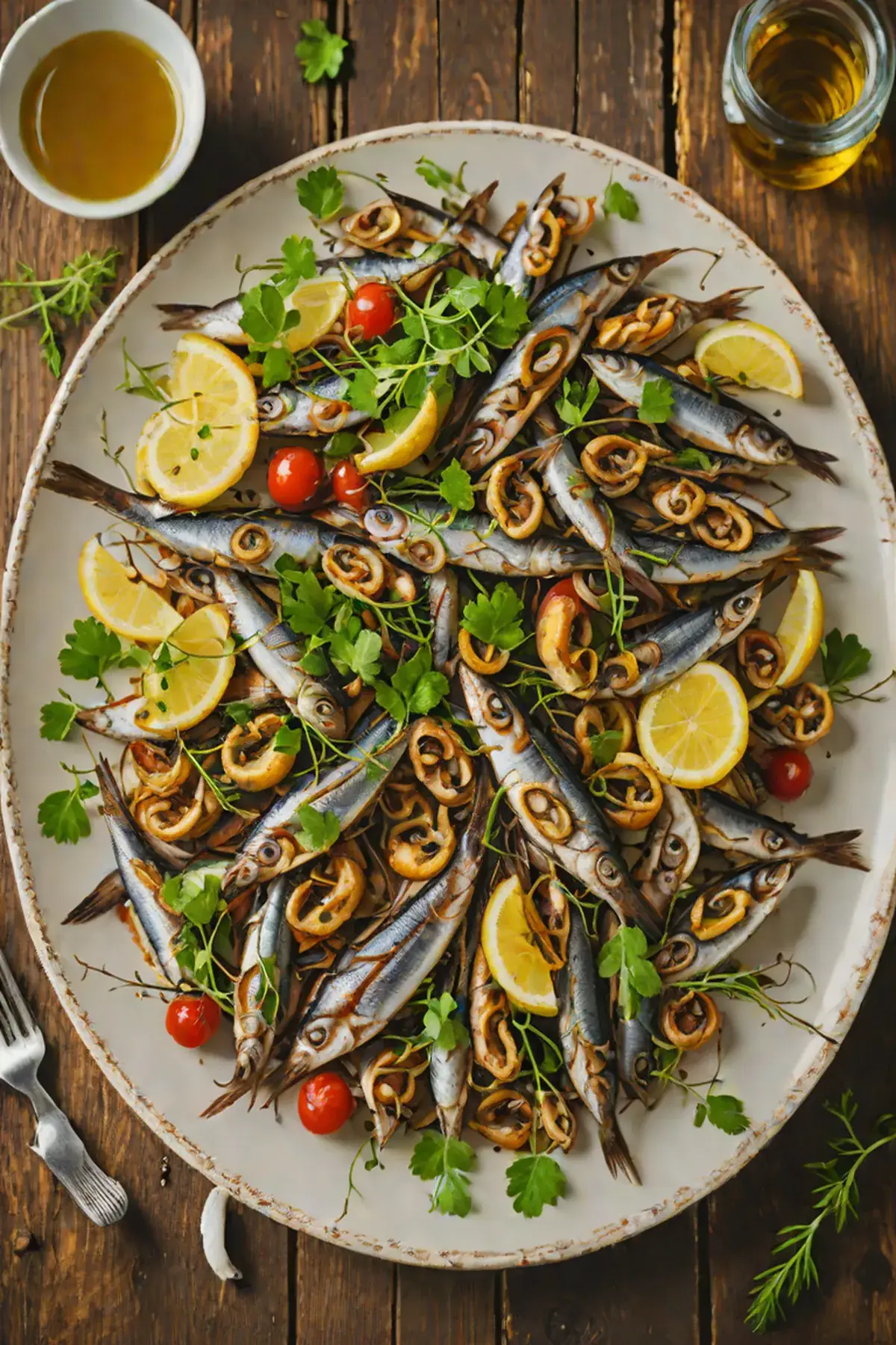 Roasted Anchovies with Turnip
