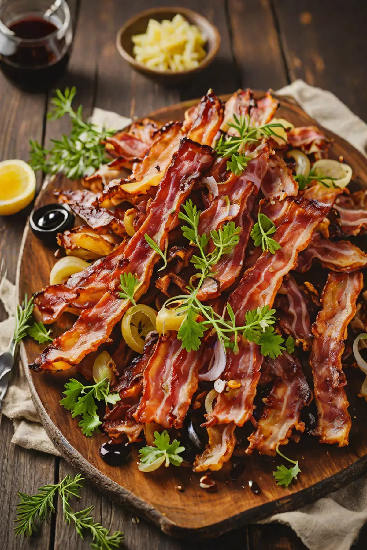 Roasted Bacon with Caramelized Onion