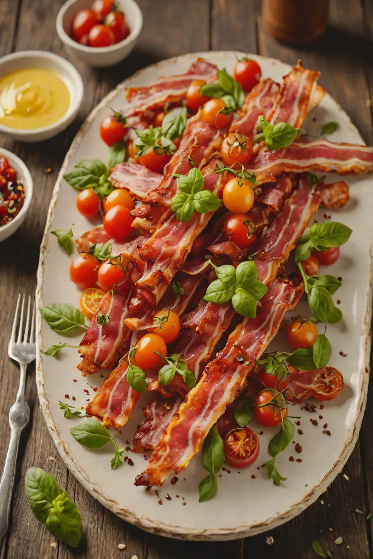 Roasted Bacon with Tomato