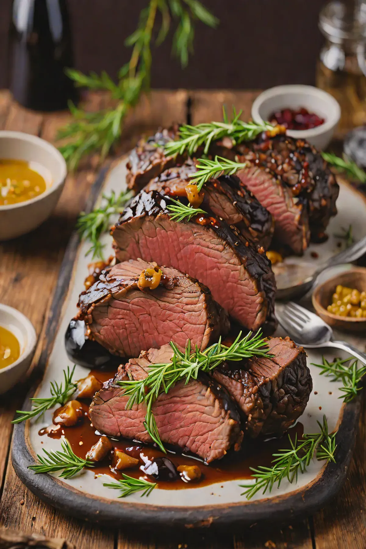 Roasted Bison with Aubergine