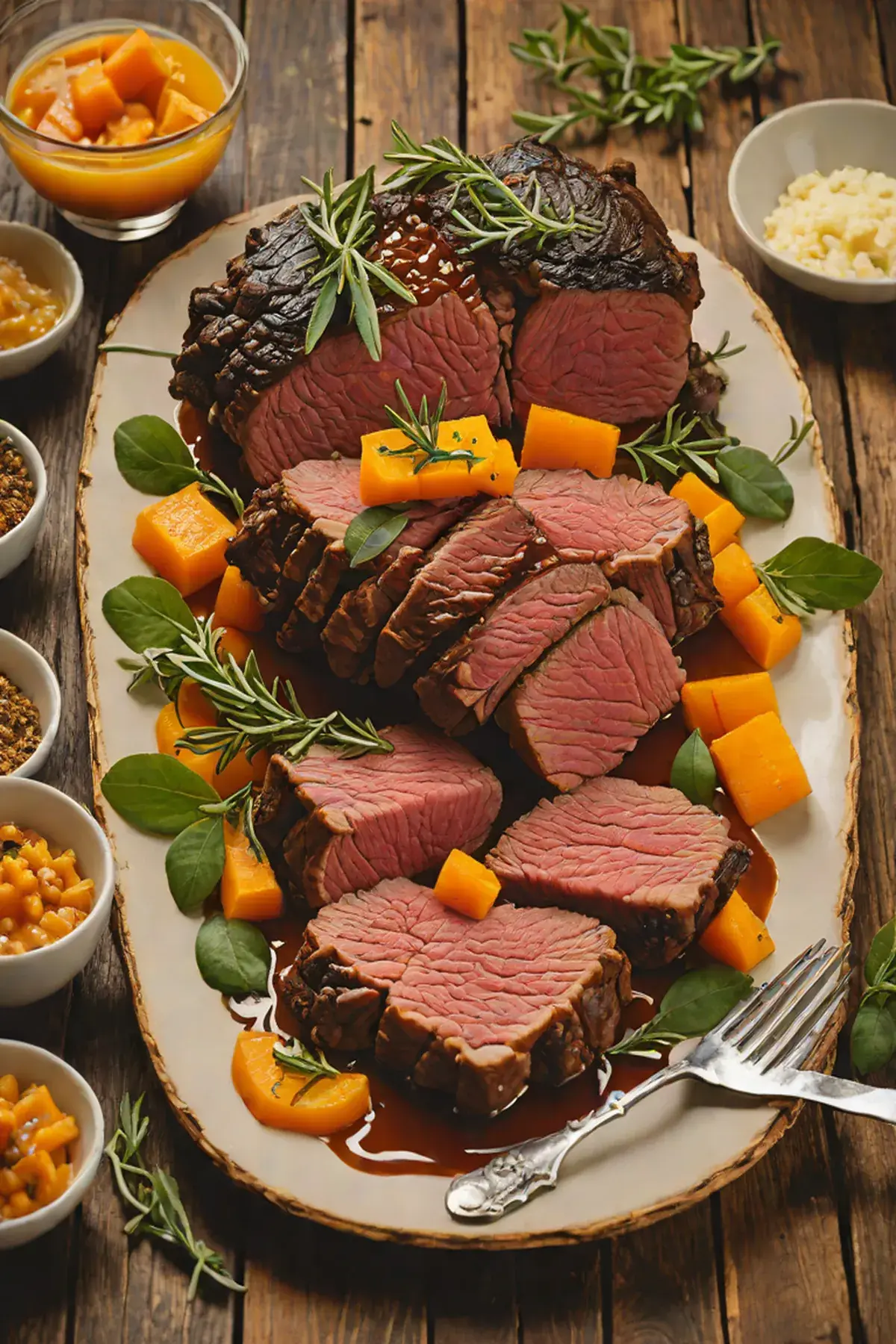 Roasted Bison with Butternut Squash