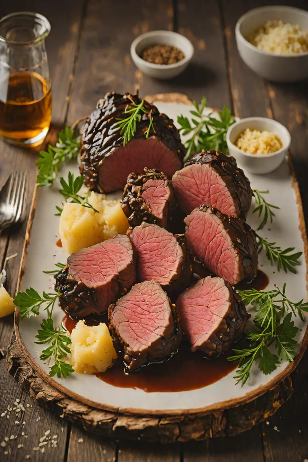 Roasted Bison with Cassava