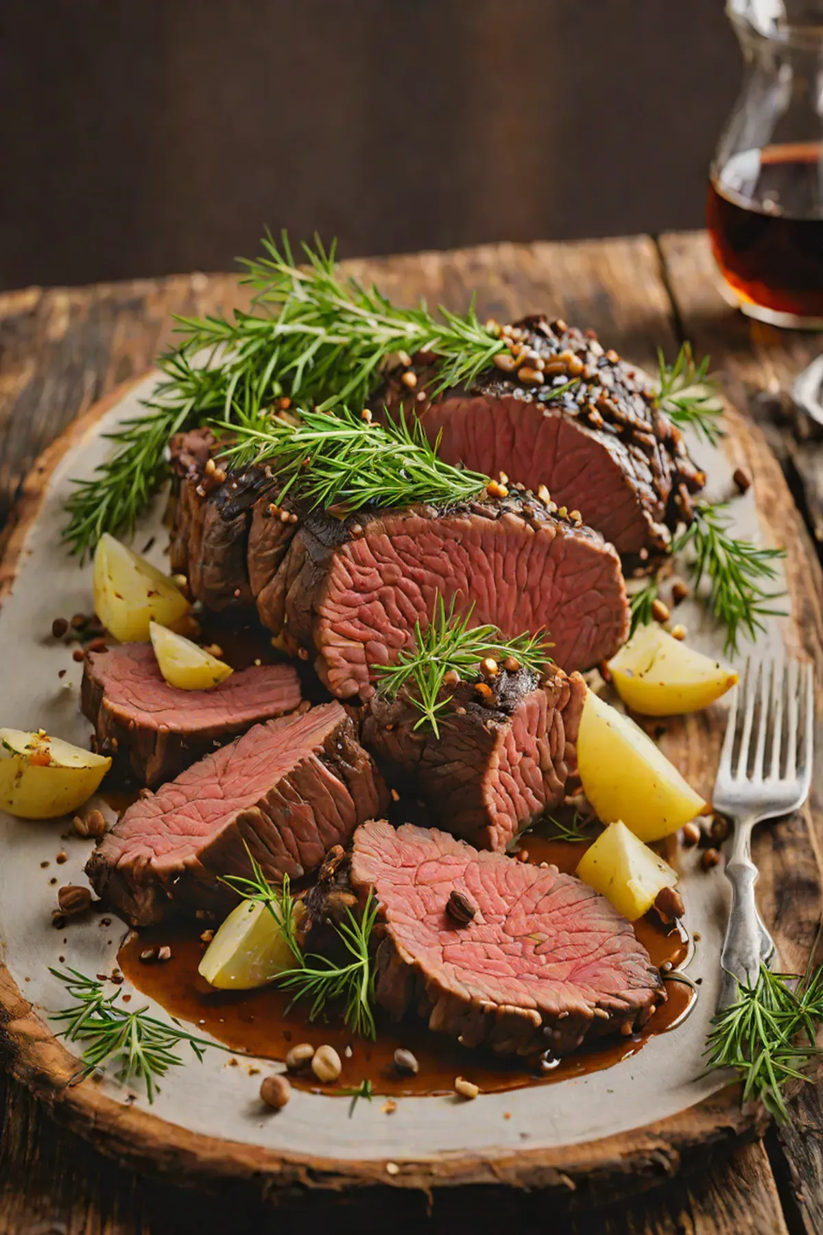 Roasted Bison with Fennel