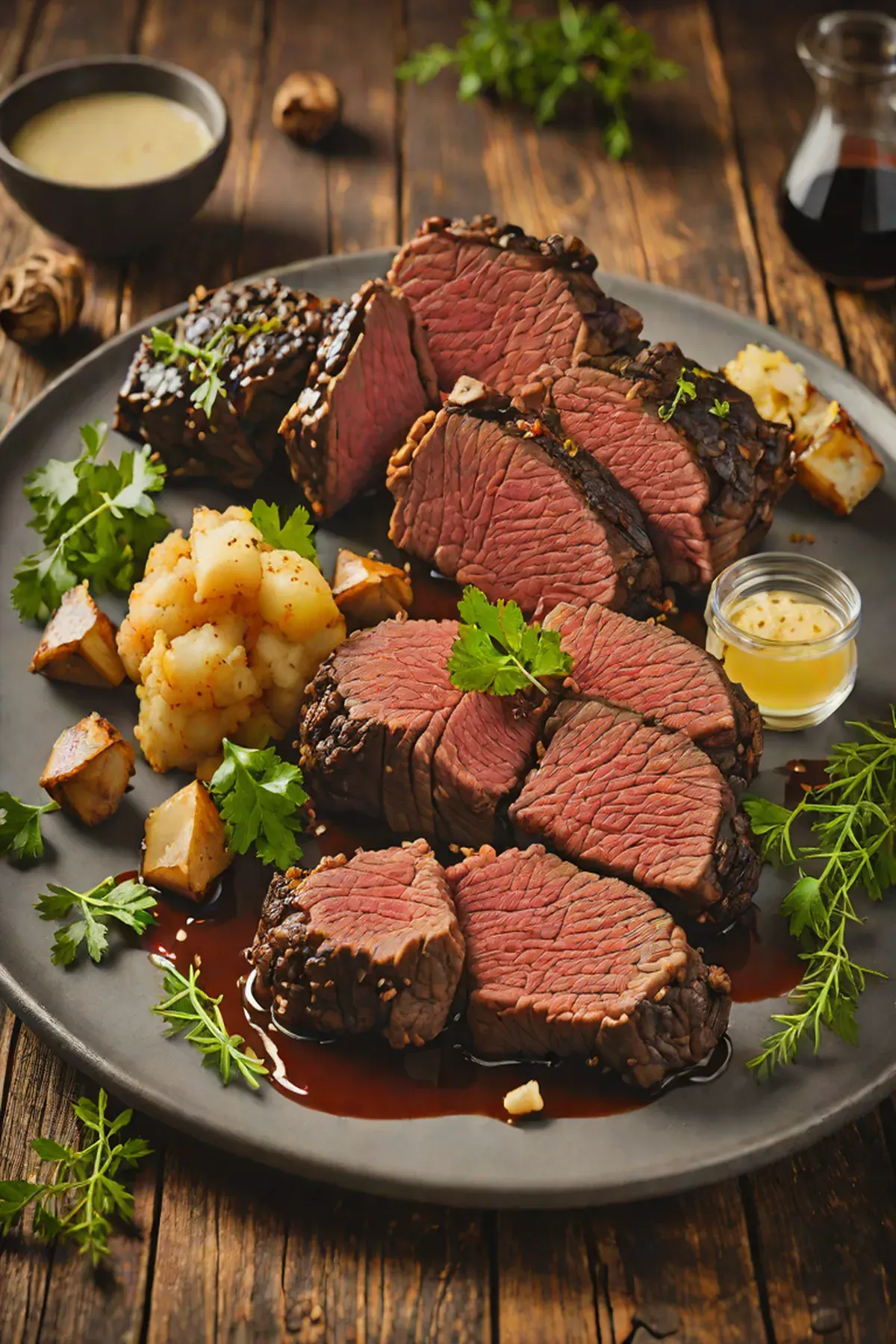 Roasted Bison with Ginger