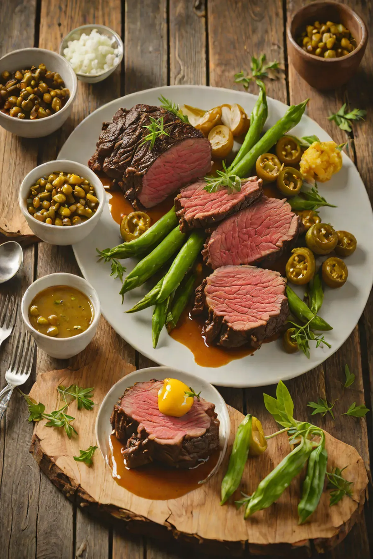 Roasted Bison with Okra