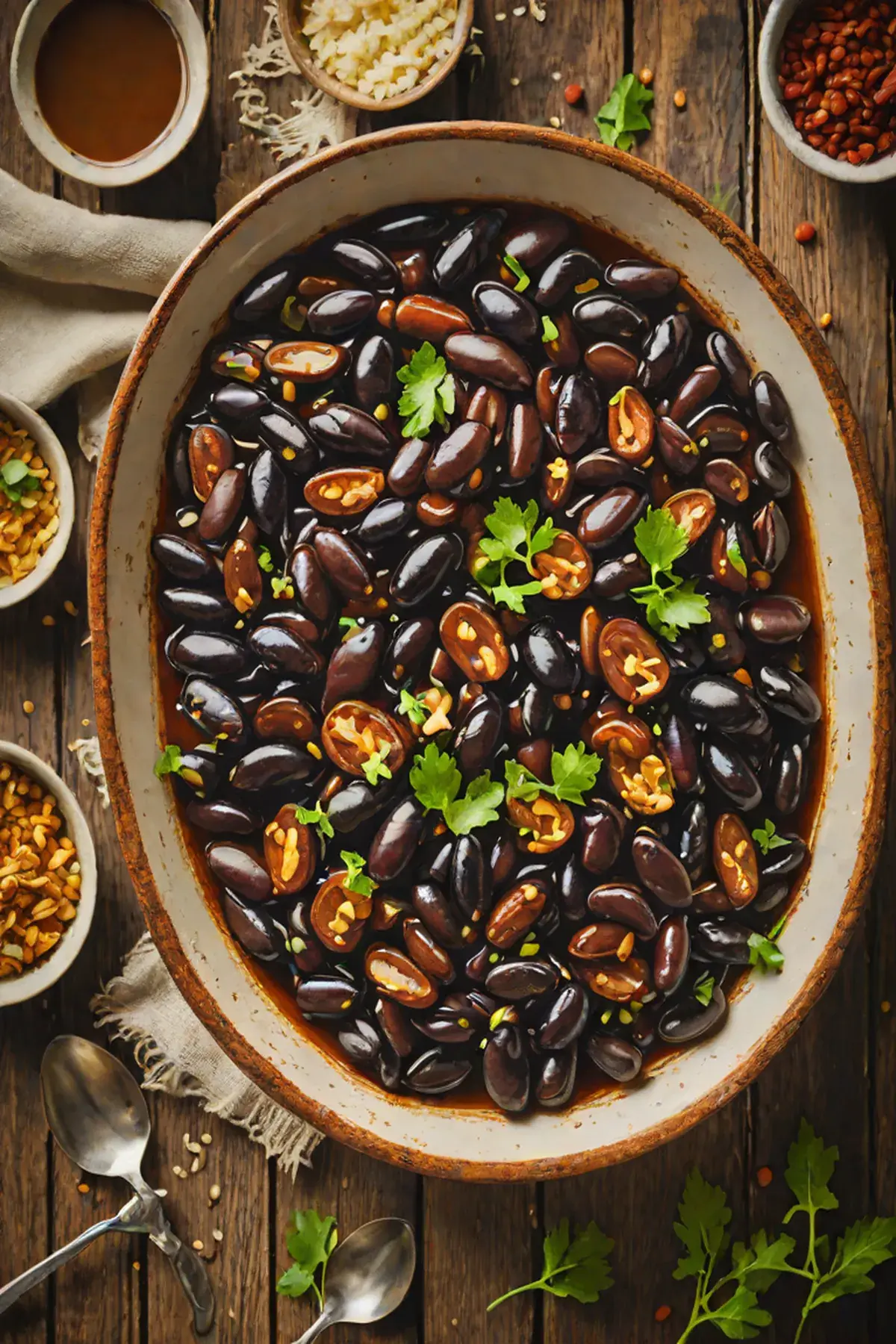 Roasted Black Beans with Garlic