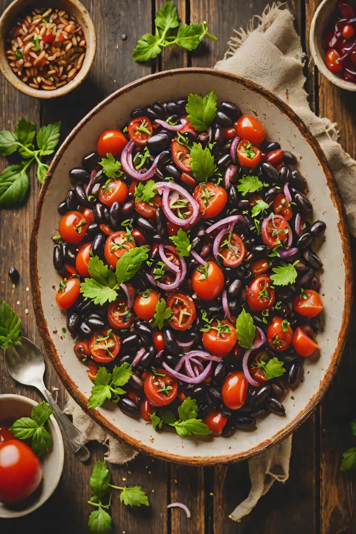 Roasted Black Beans with Tomato