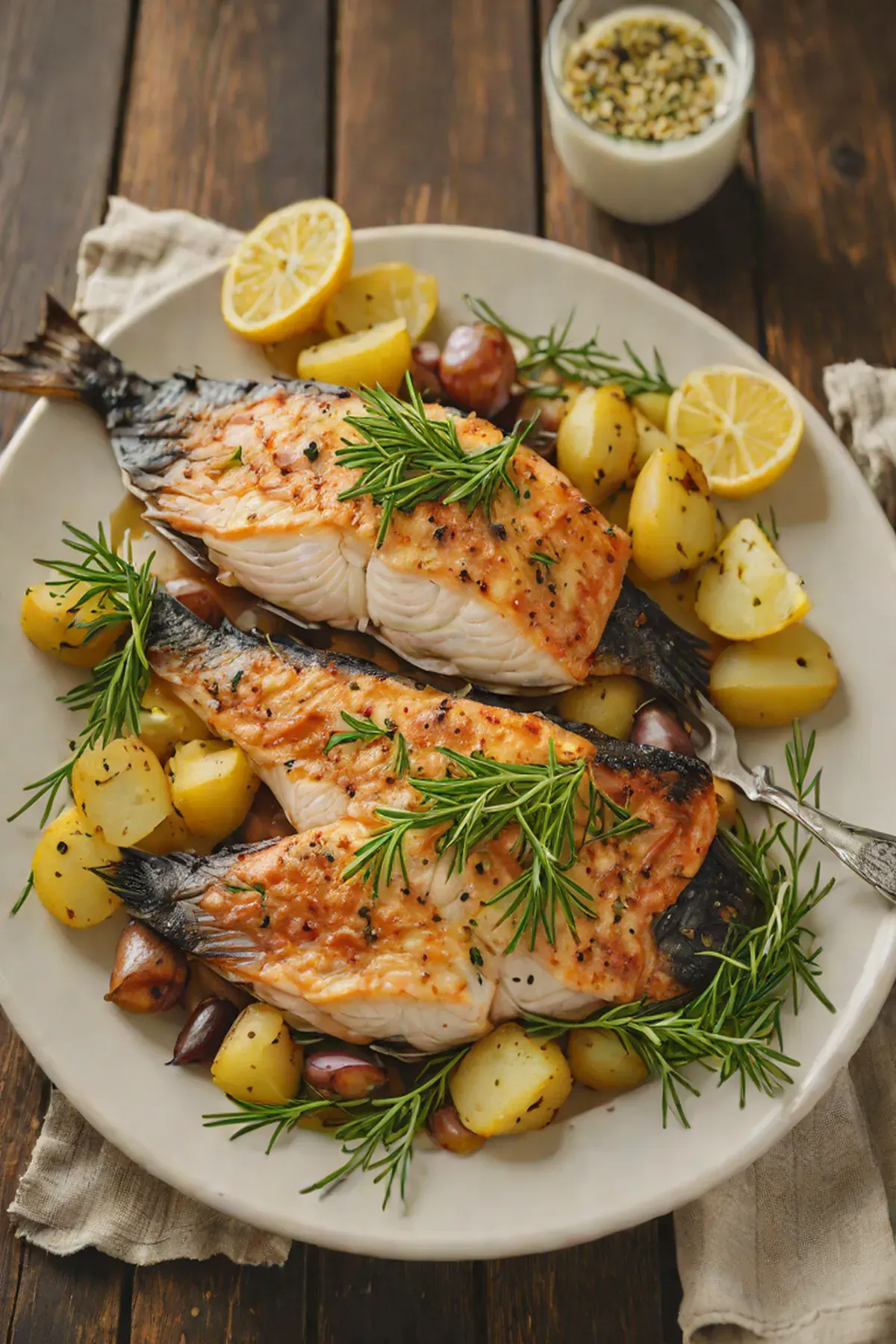 Roasted Catfish with Potato