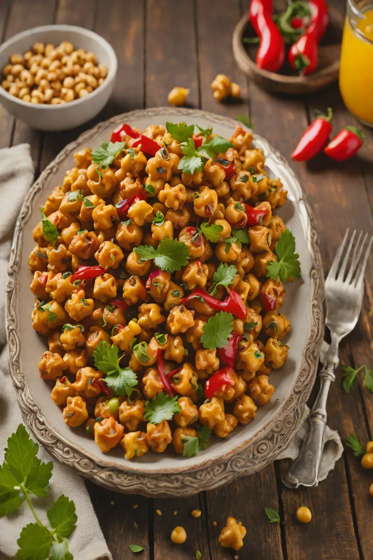 Roasted Chickpeas with Bell Pepper