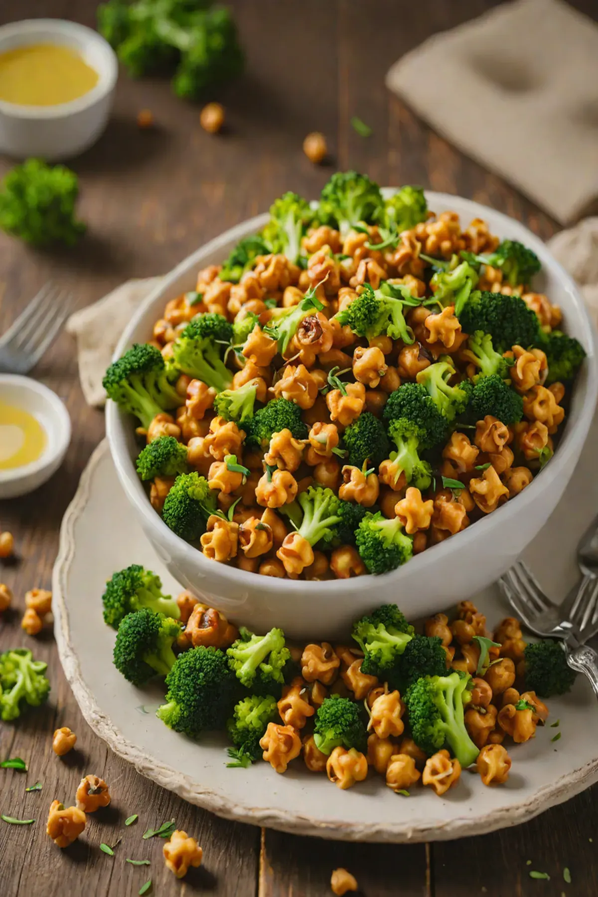 Roasted Chickpeas with Broccoli