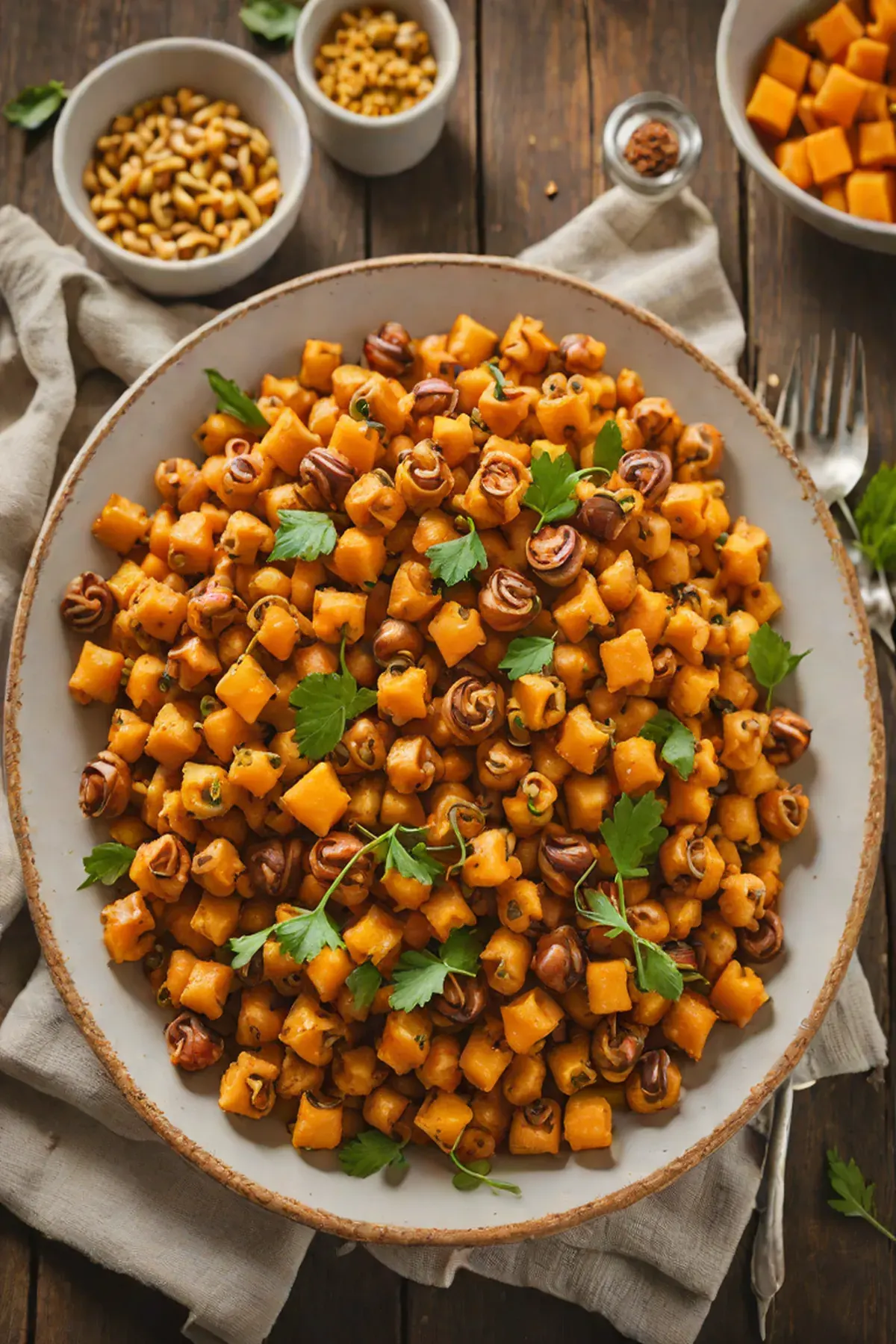 Roasted Chickpeas with Butternut Squash