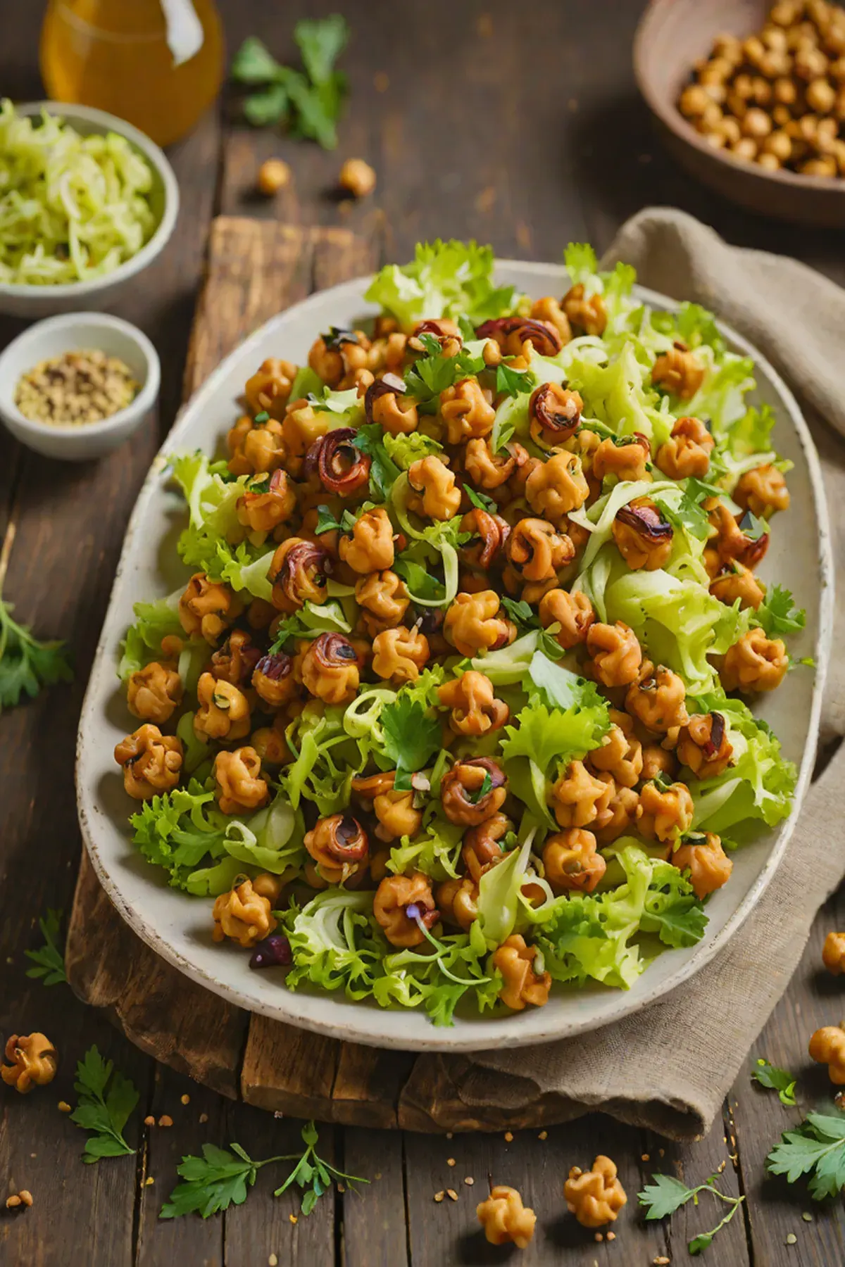 Roasted Chickpeas with Cabbage