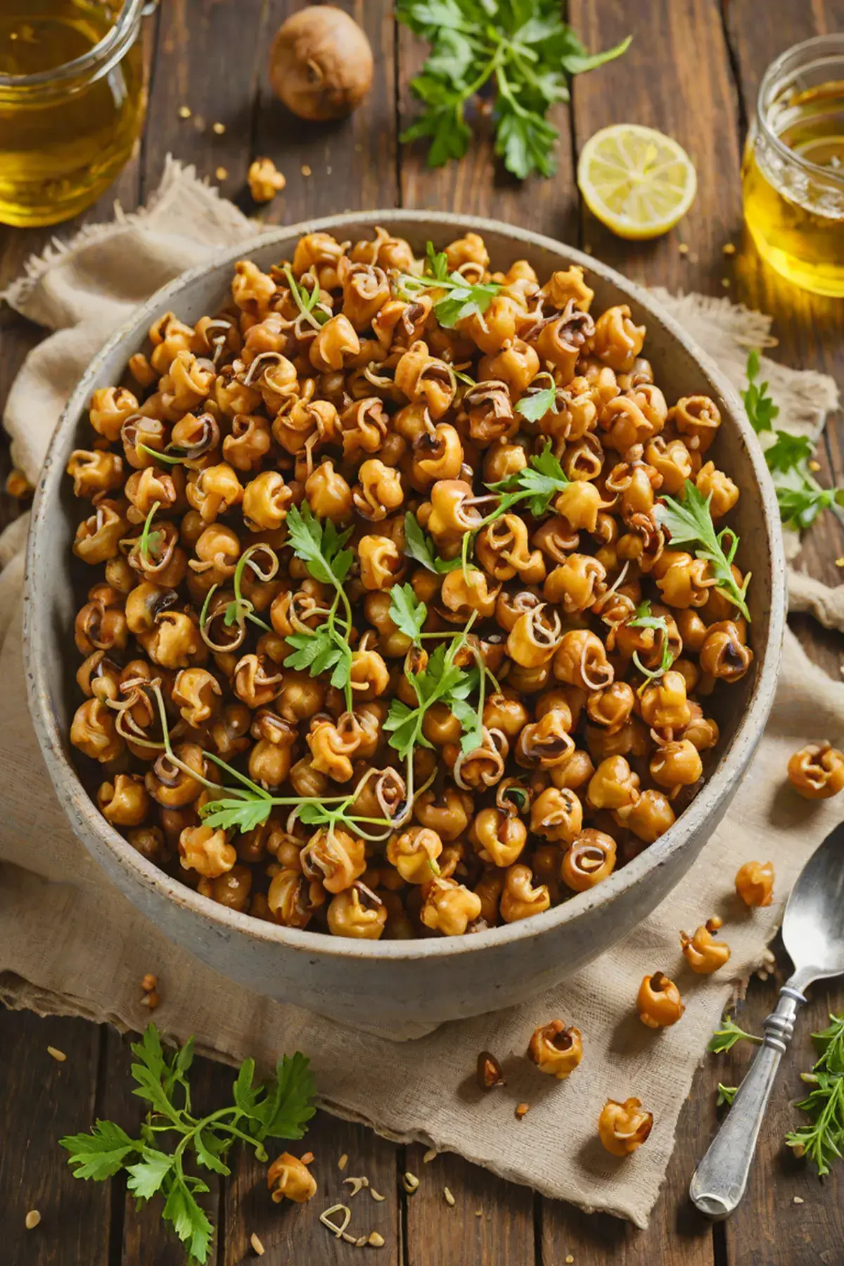 Roasted Chickpeas with Caramelized Onion