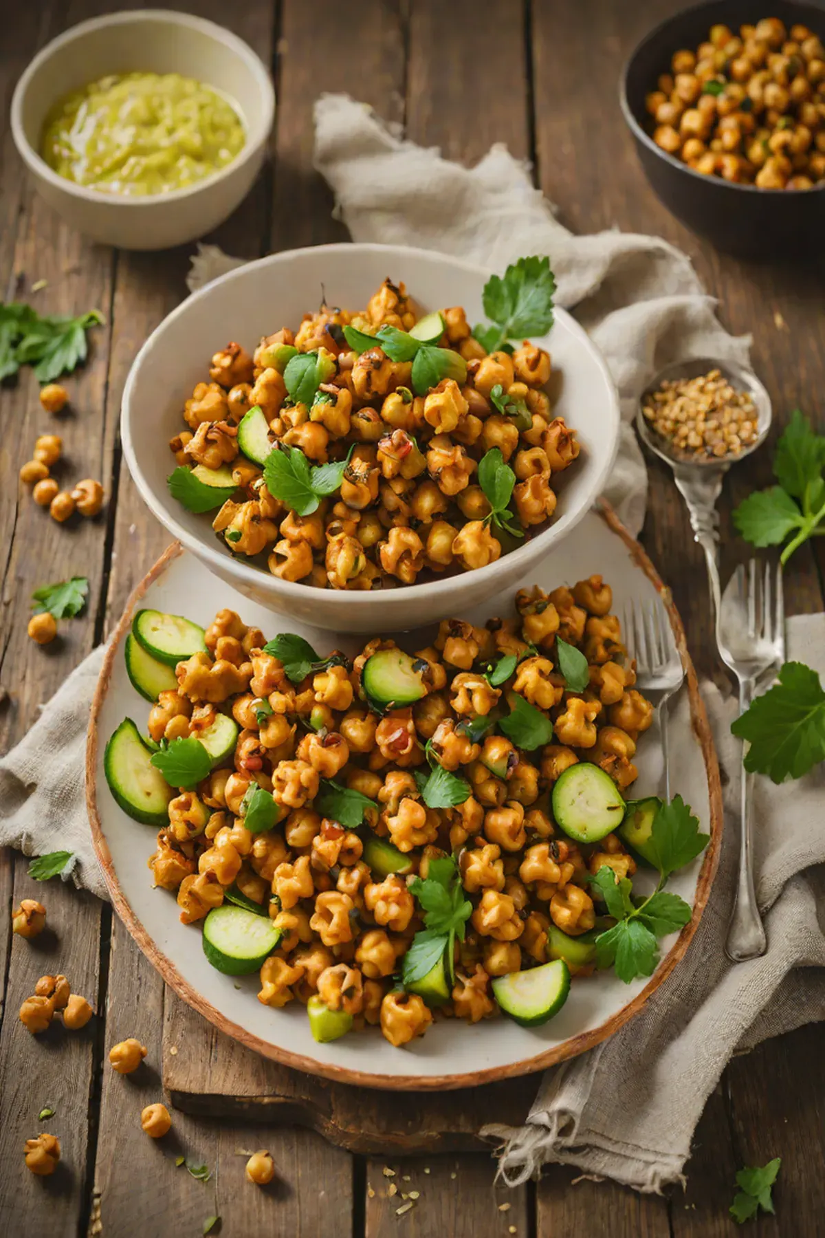 Roasted Chickpeas with Courgette