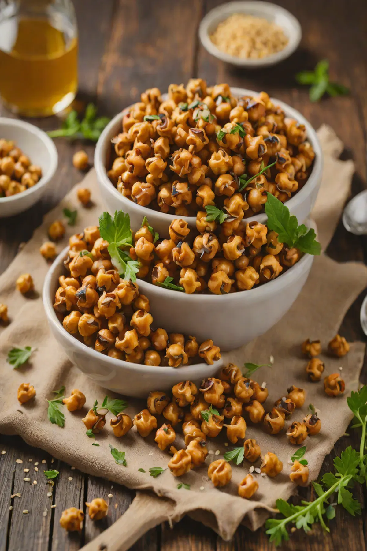 Roasted Chickpeas with Garlic