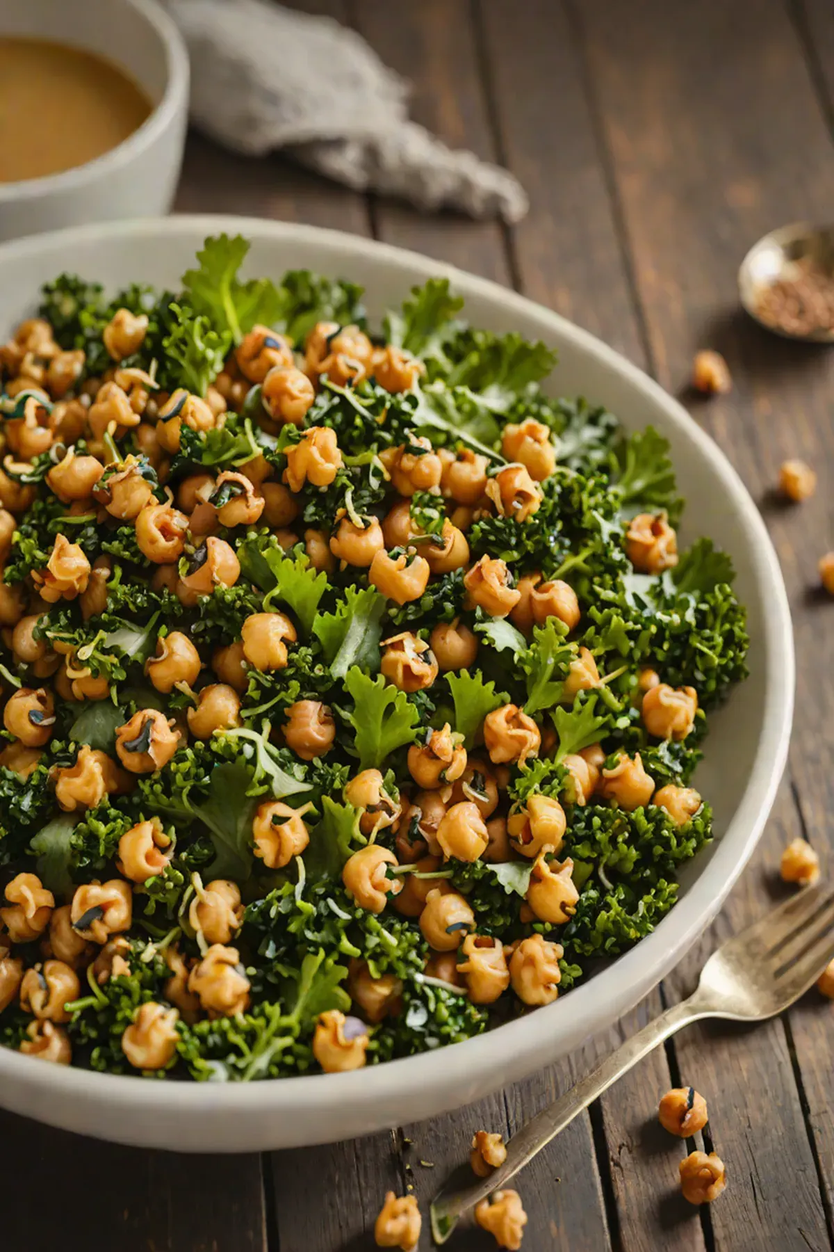 Roasted Chickpeas with Kale