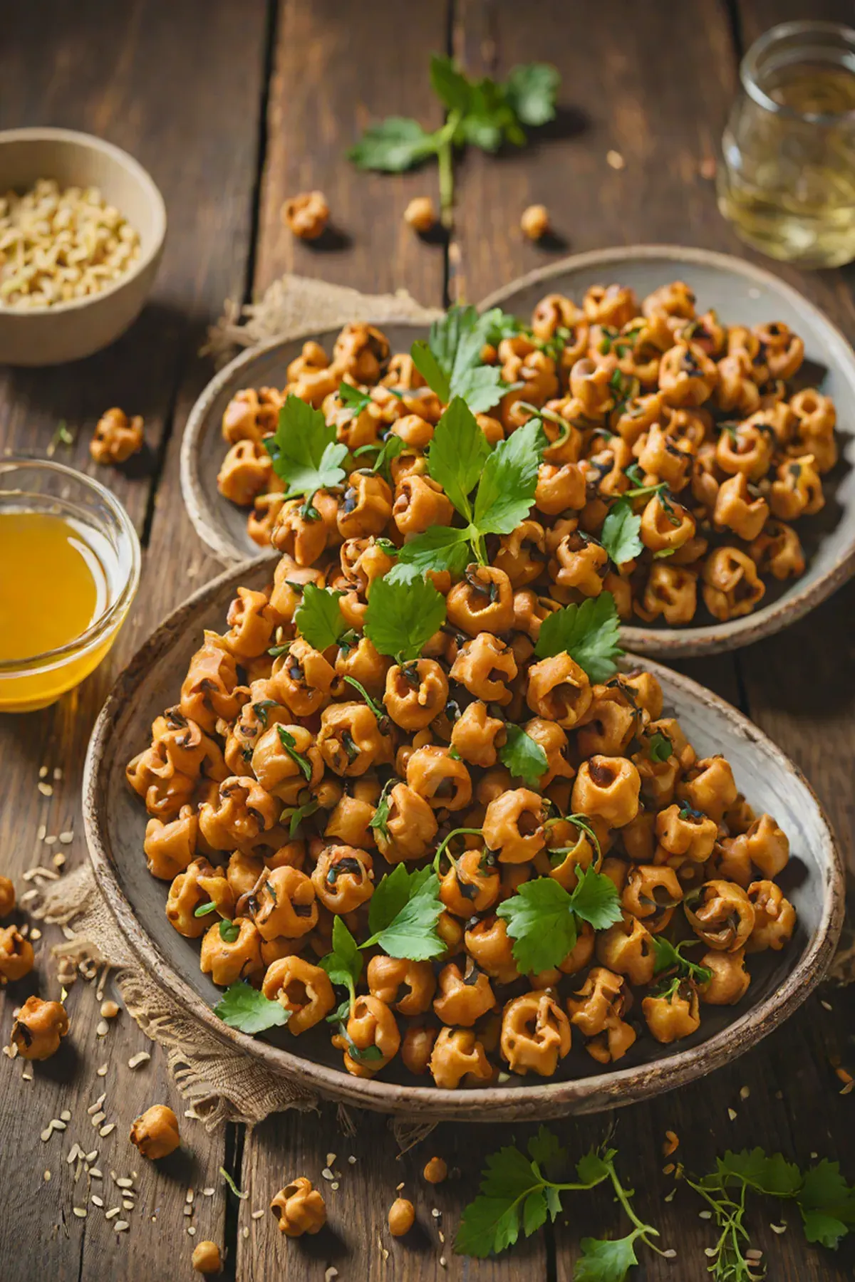 Roasted Chickpeas with Lotus Root