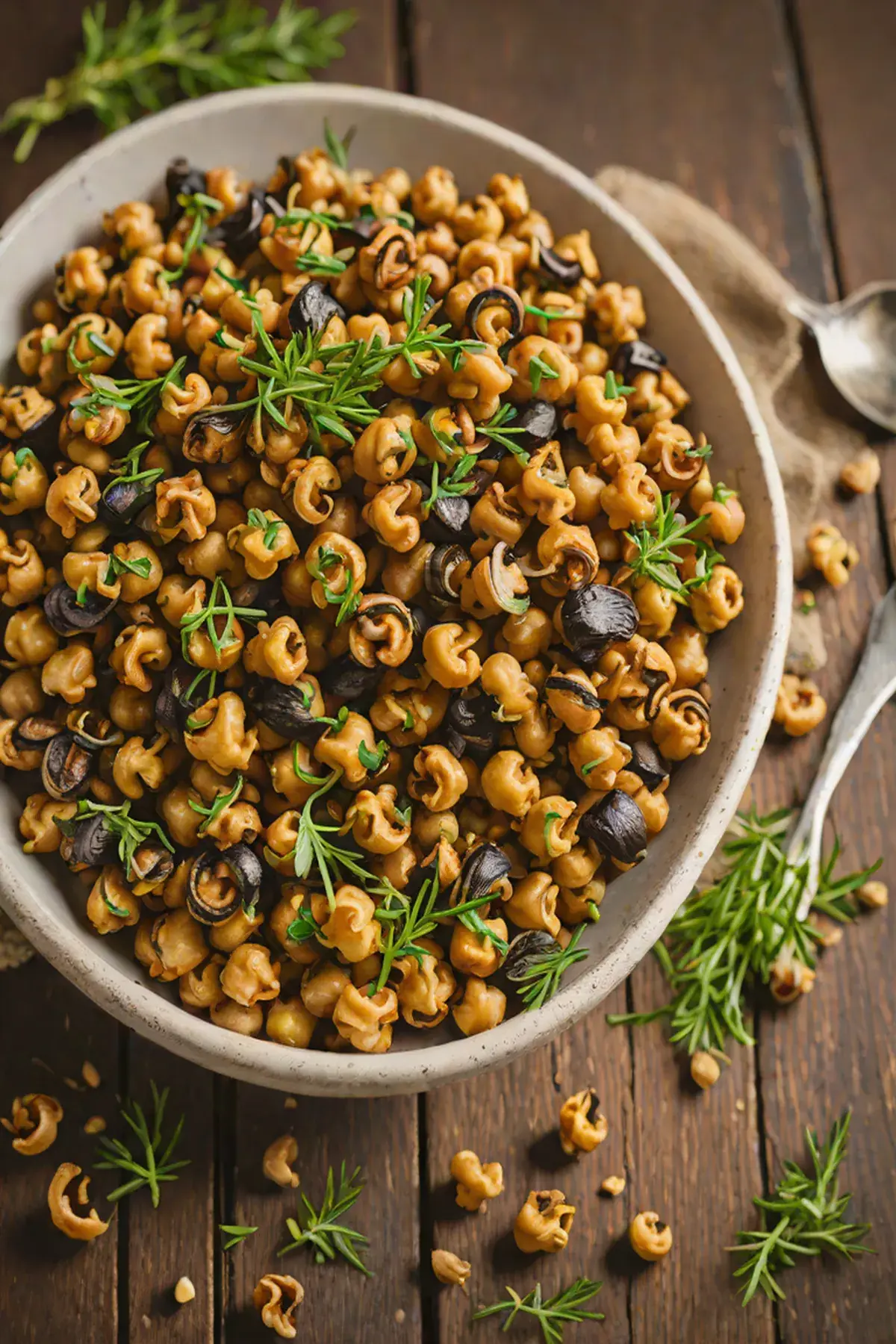 Roasted Chickpeas with Mushroom