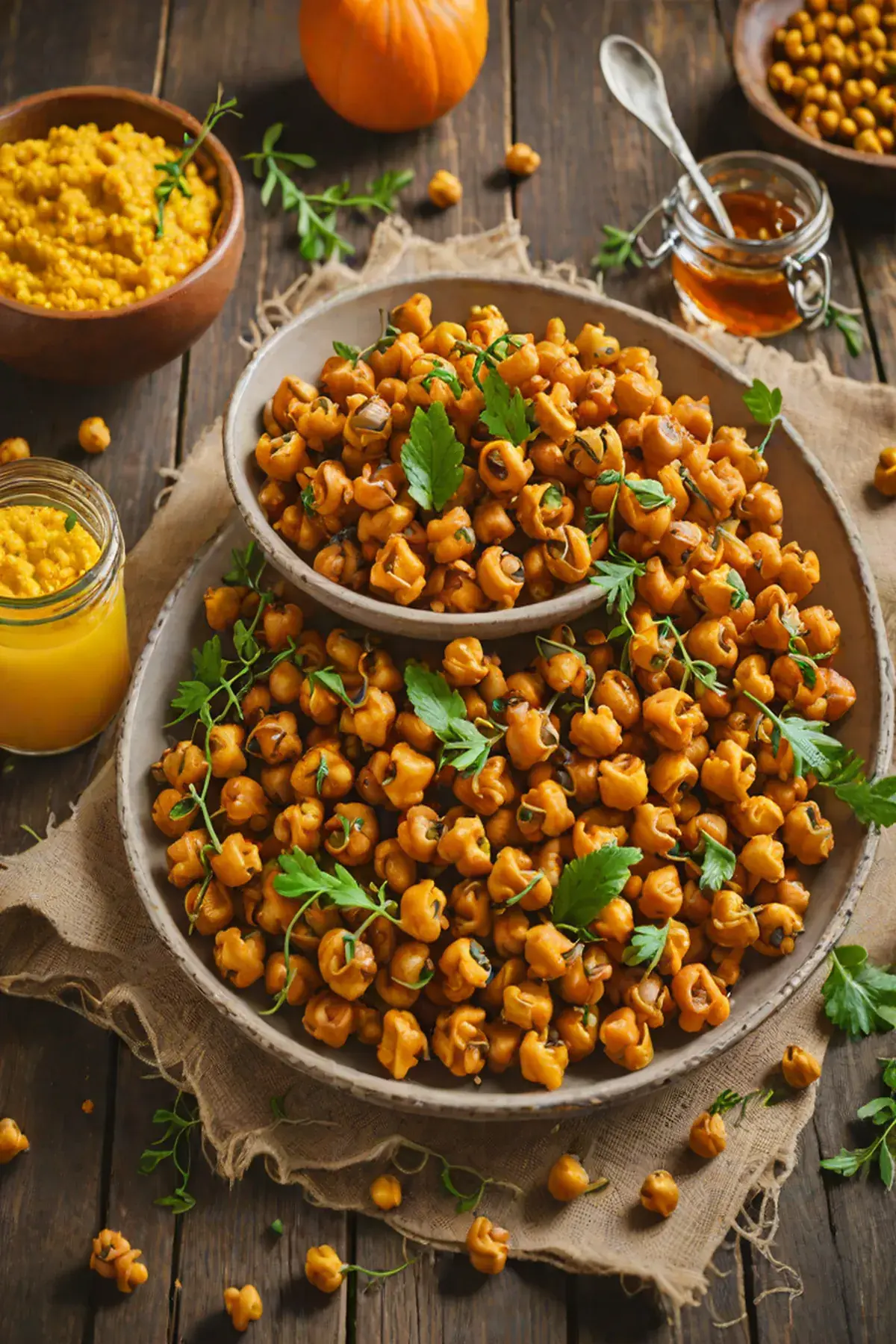 Roasted Chickpeas with Pumpkin