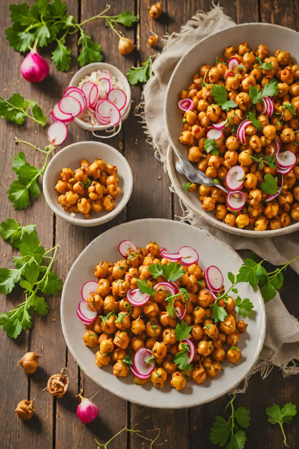 Roasted Chickpeas with Radish