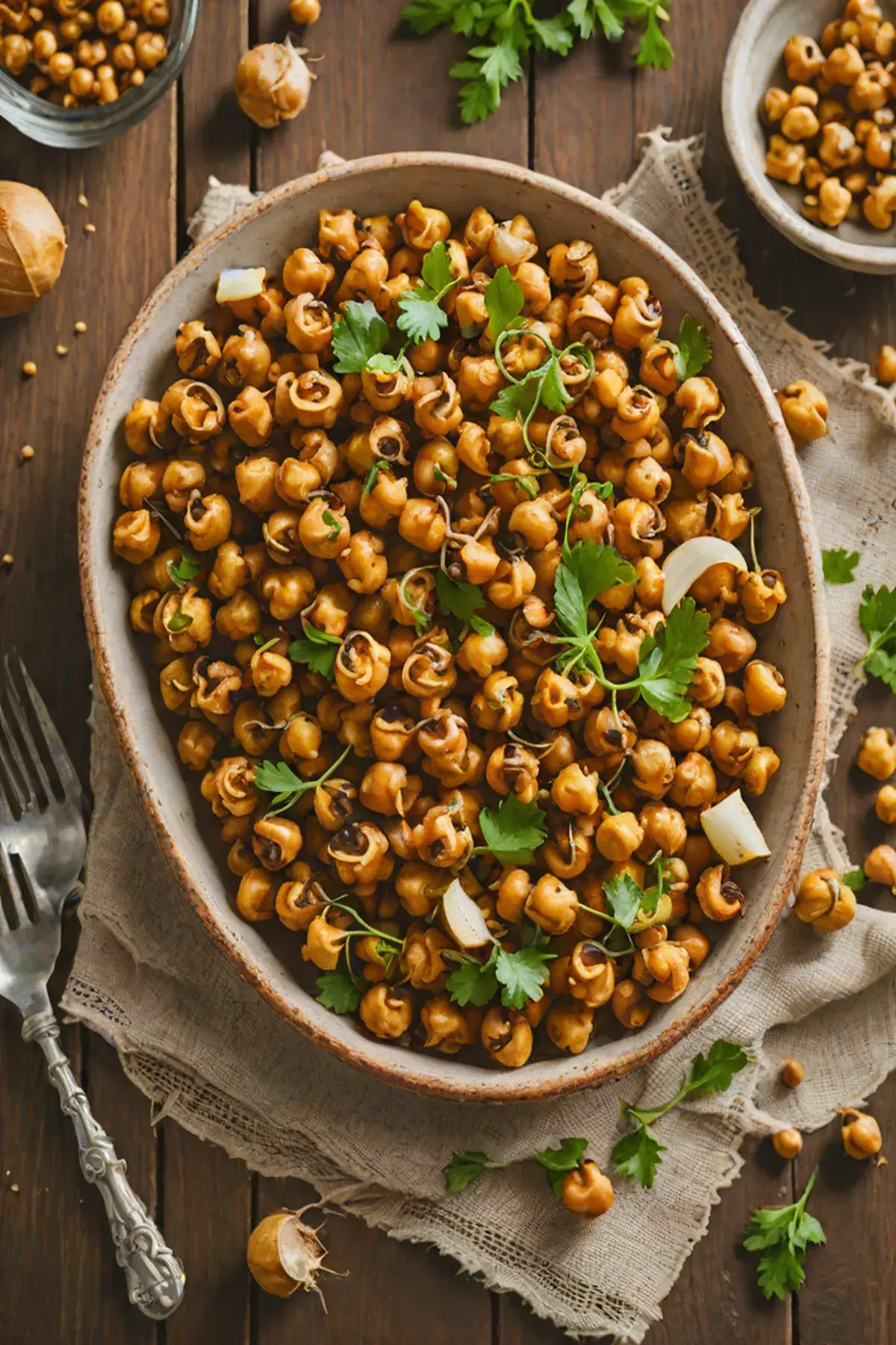 Roasted Chickpeas with Turnip