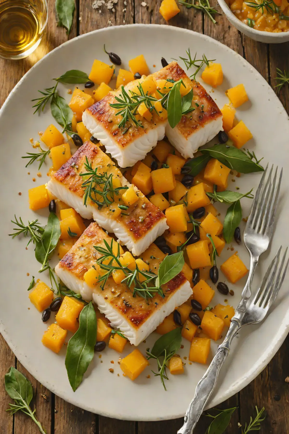 Roasted Cod with Butternut Squash