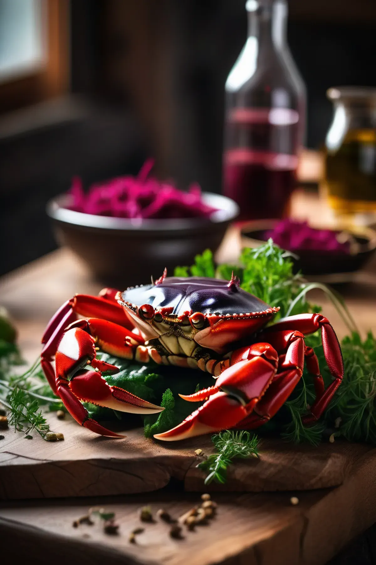 Roasted Crab with Beetroot