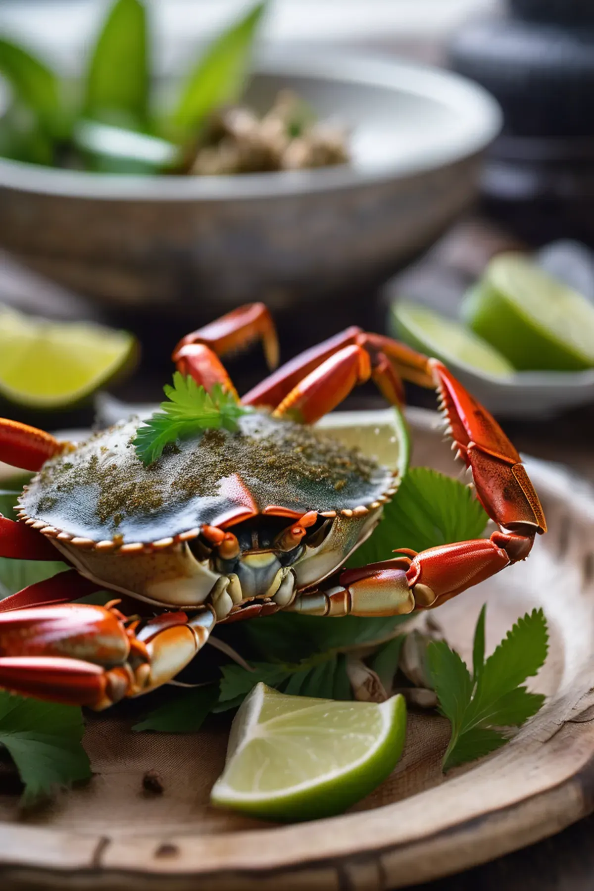 Roasted Crab with Cassava