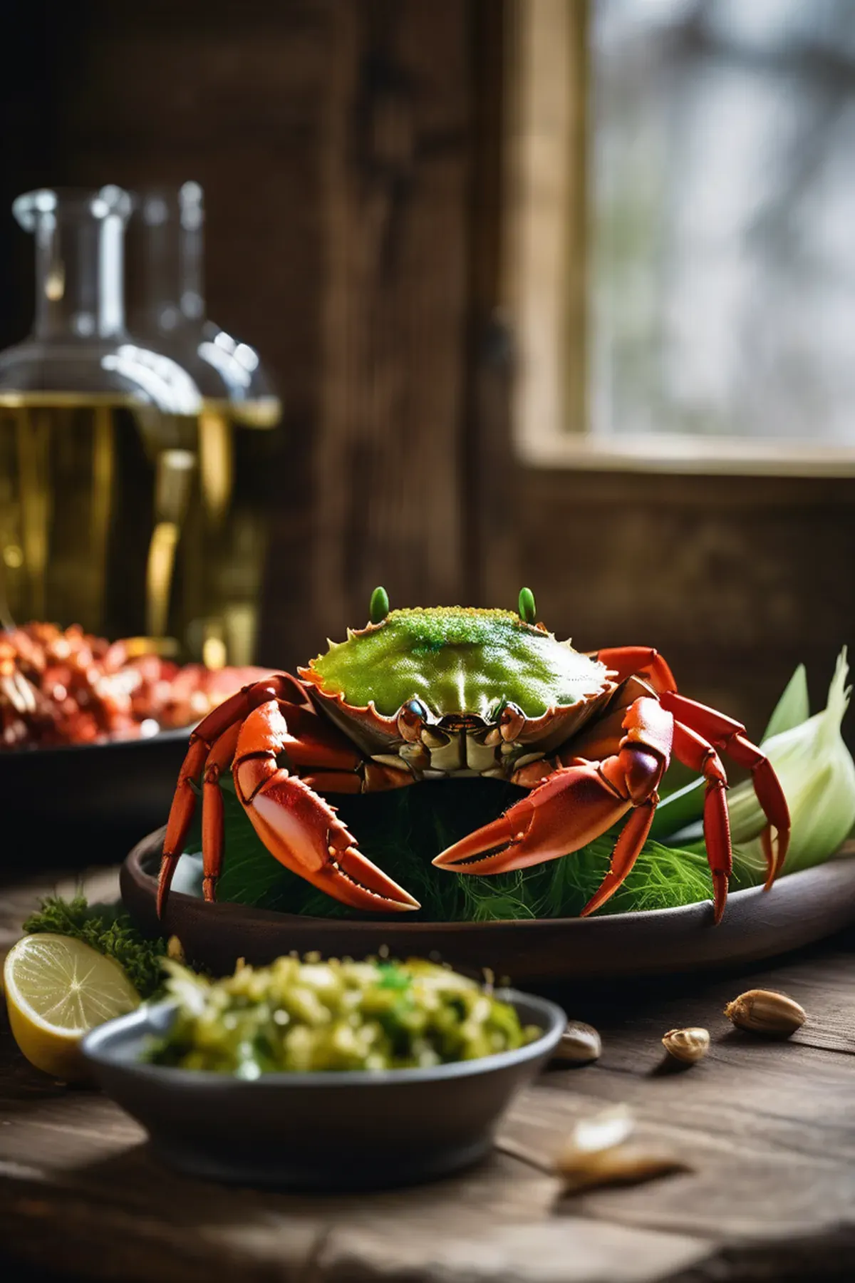 Roasted Crab with Leek