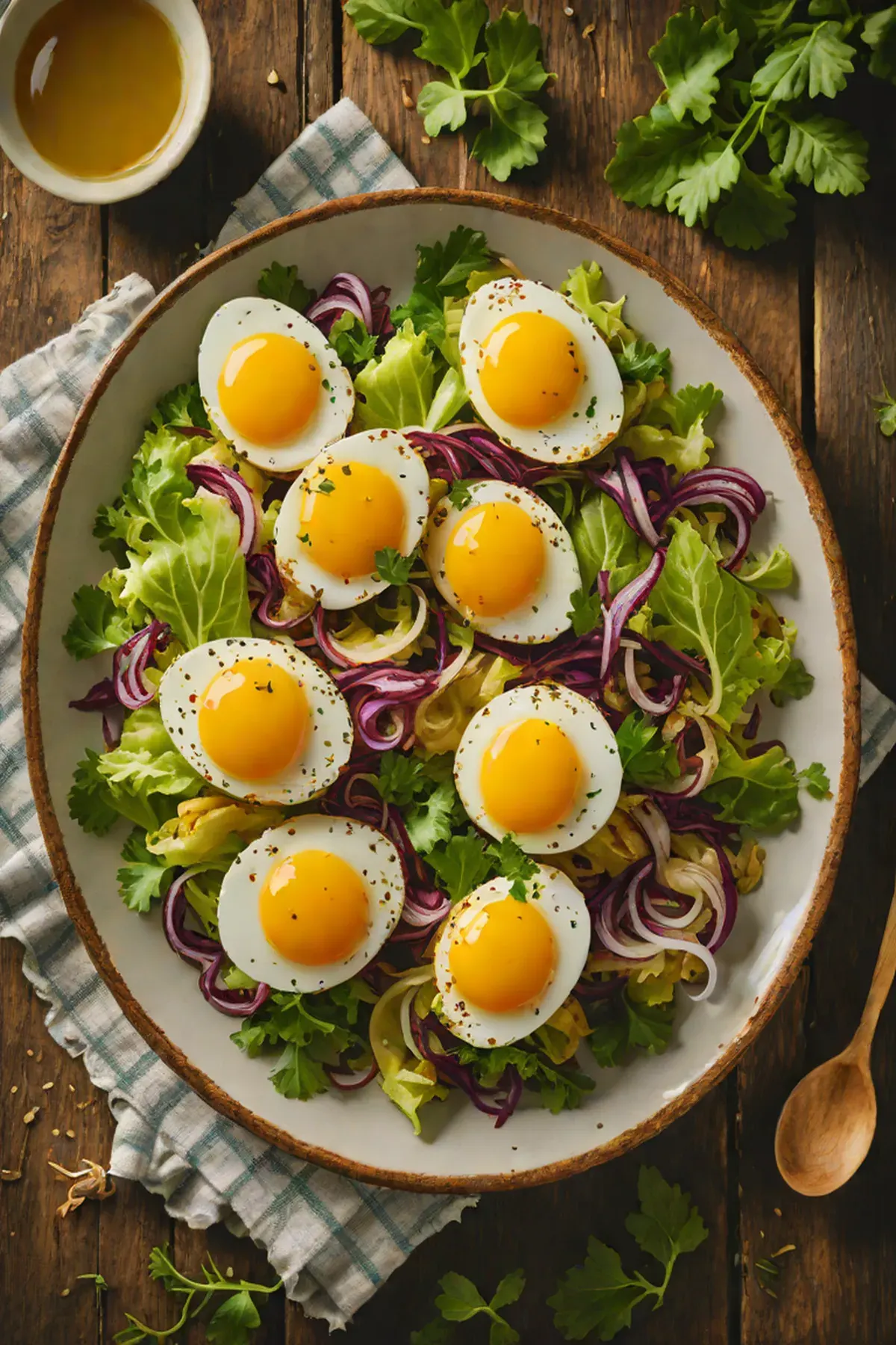 Roasted Eggs with Cabbage