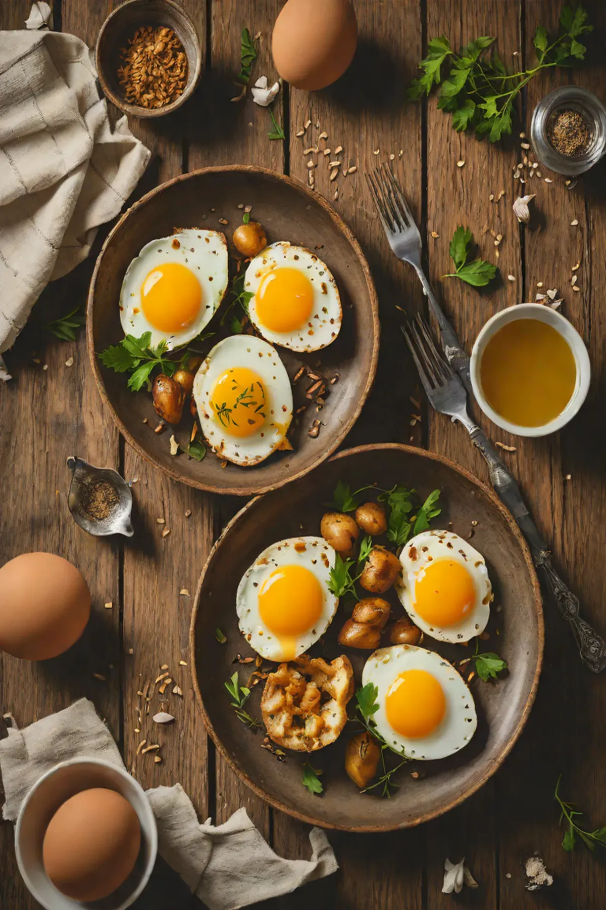 Roasted Eggs with Cassava