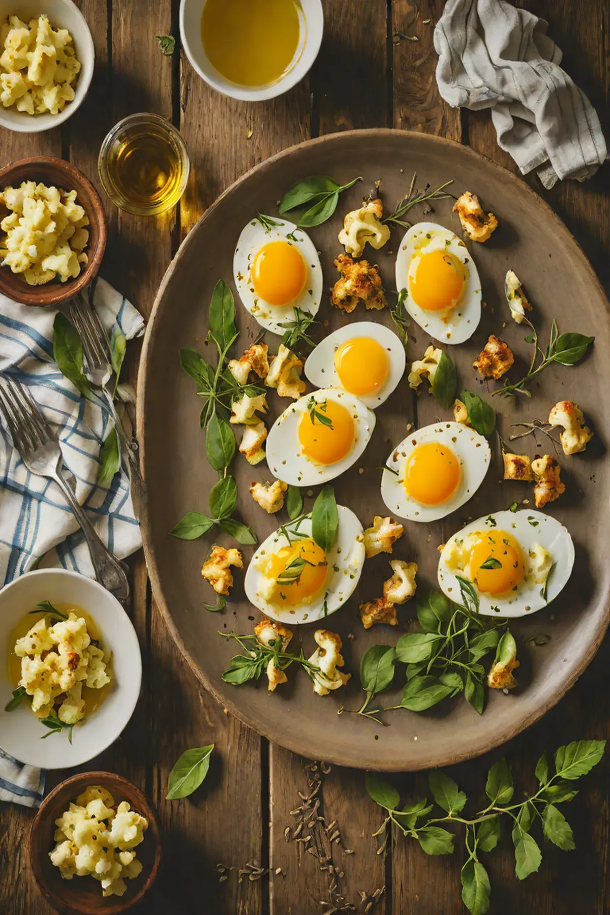 Roasted Eggs with Cauliflower